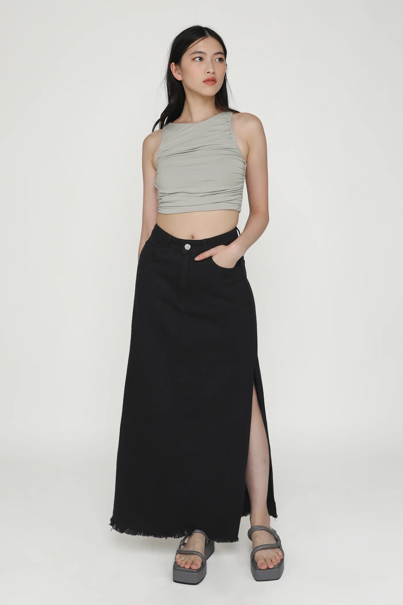Dakota Ruched Jersey Top - Image 15