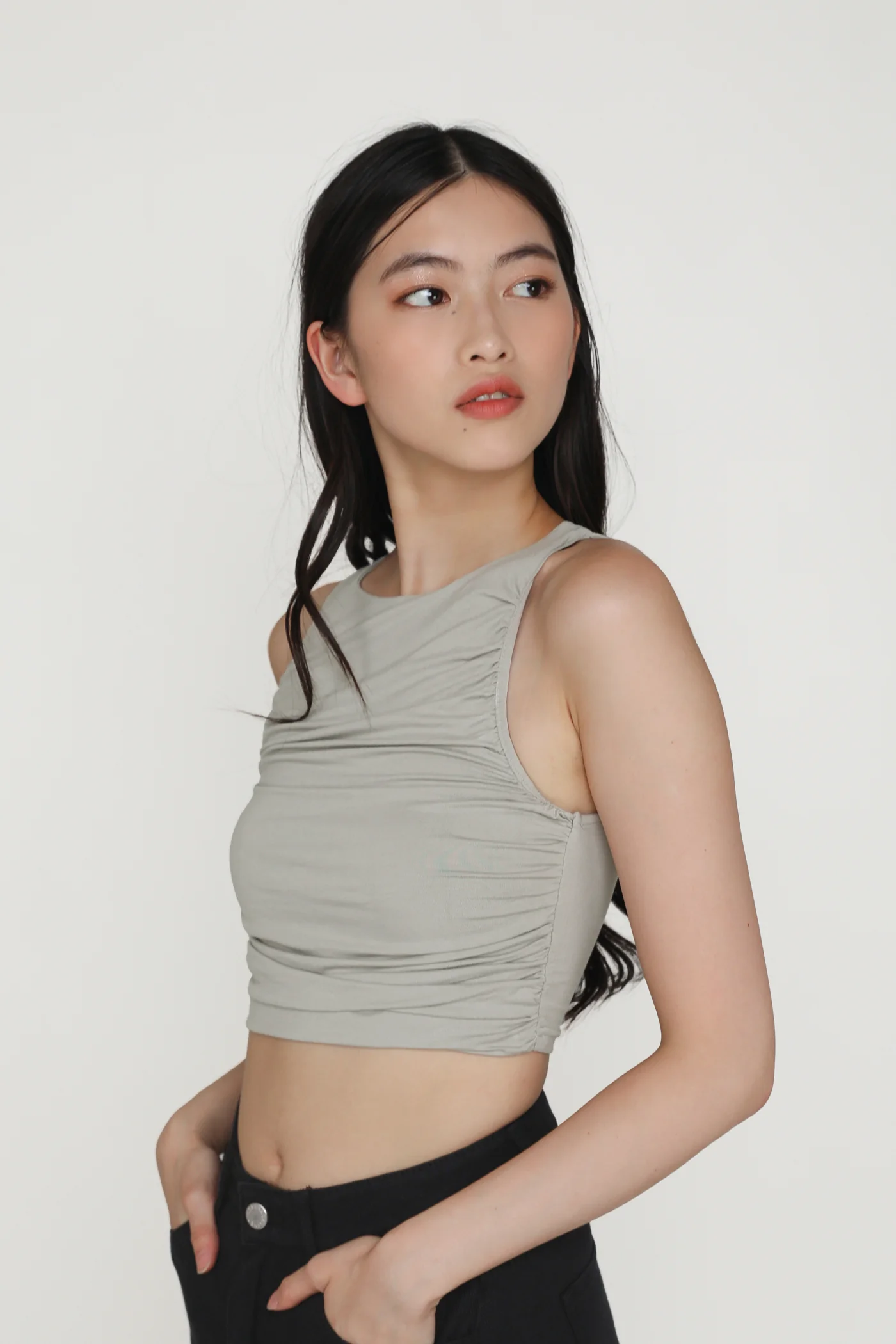 Dakota Ruched Jersey Top - Image 18