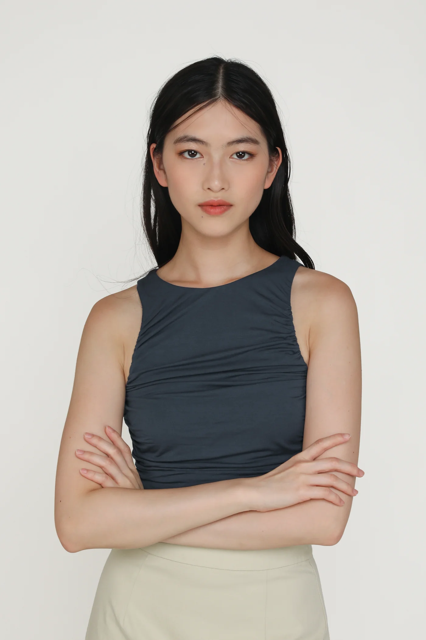 Dakota Ruched Jersey Top - Image 26