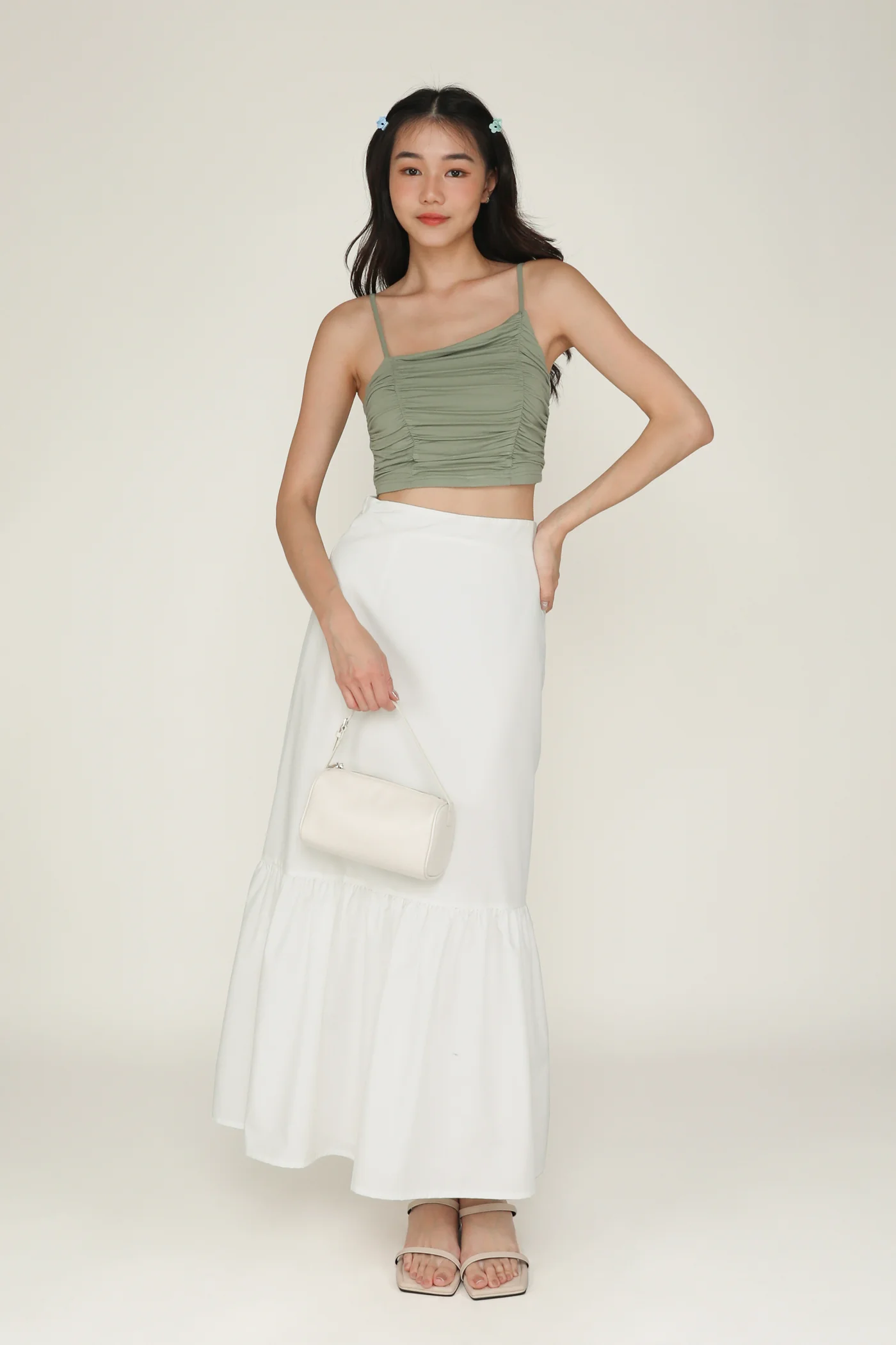 Darcey Asymmetrical Ruched Padded Top - Image 16