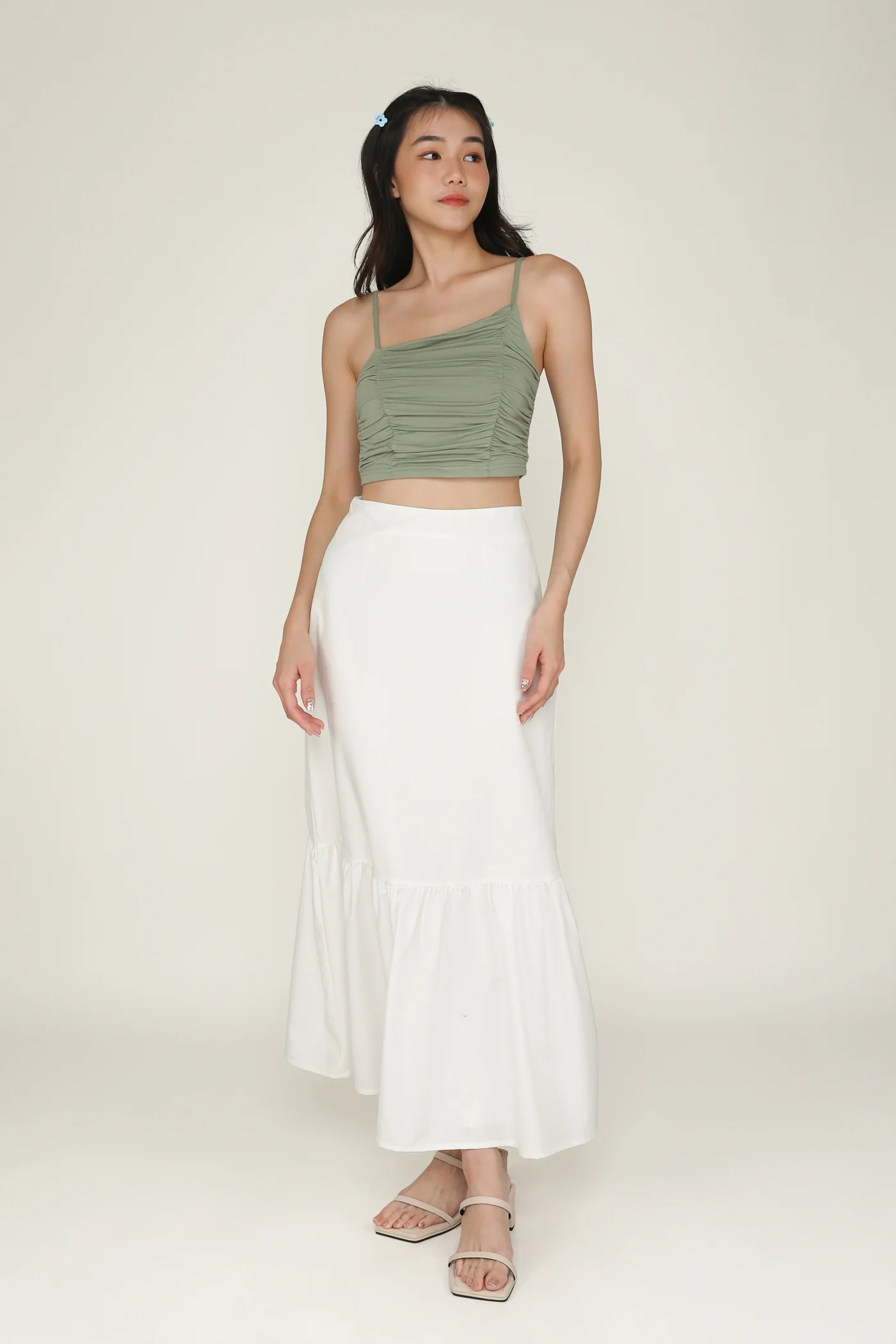 Darcey Asymmetrical Ruched Padded Top - Image 20