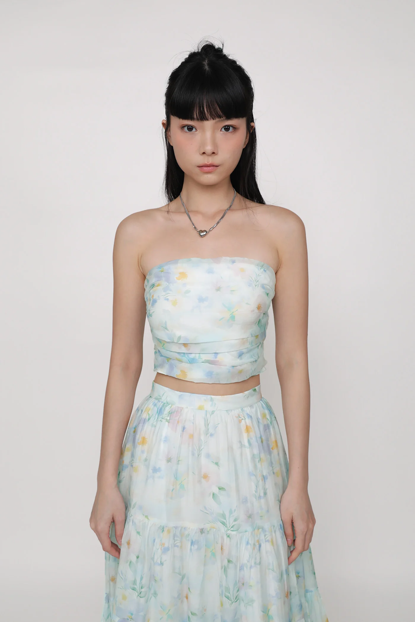 Darleen Ruched Tube Padded Top