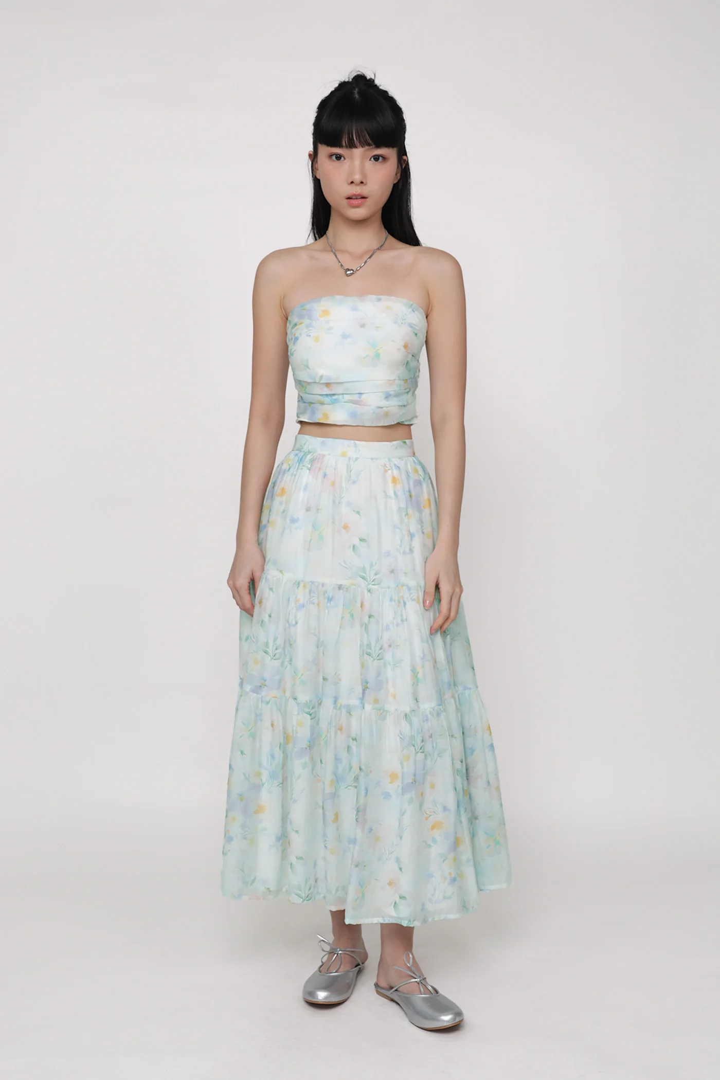 Darleen Ruched Tube Padded Top - Image 2