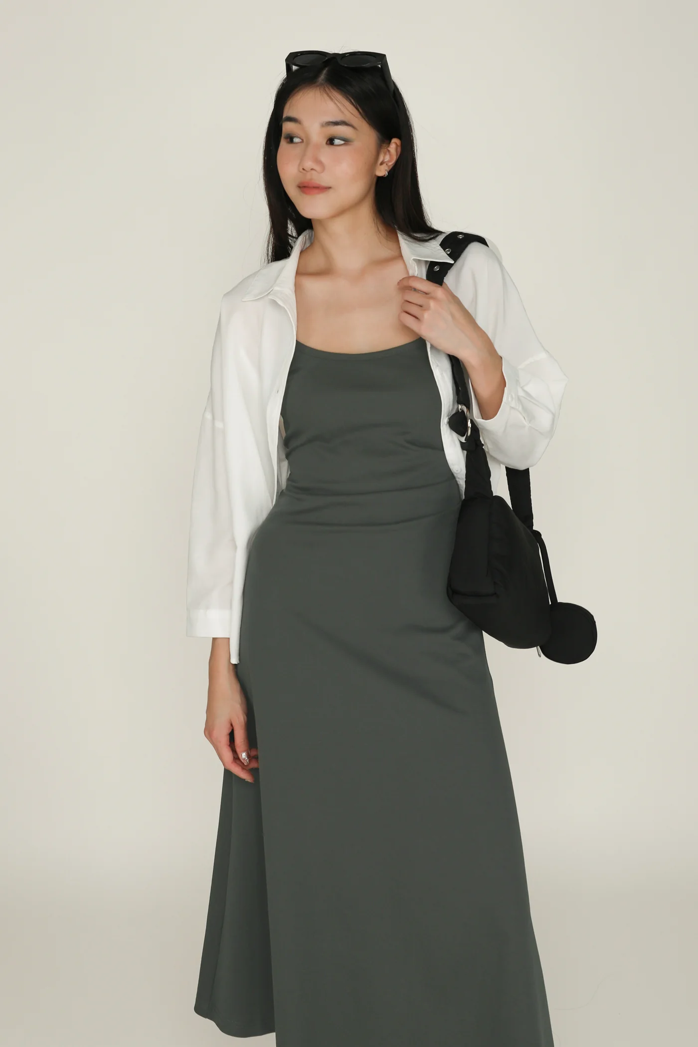 Davonne Ruched Side Flare Maxi Dress - Image 9