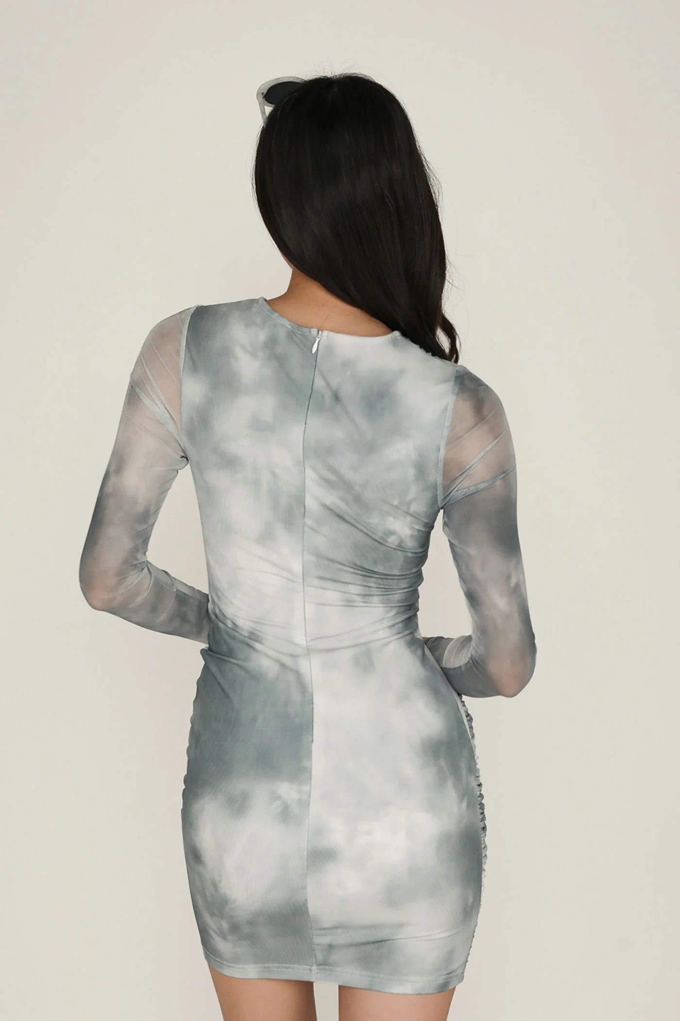 Deidre Mesh Long Sleeve Dress - Image 5