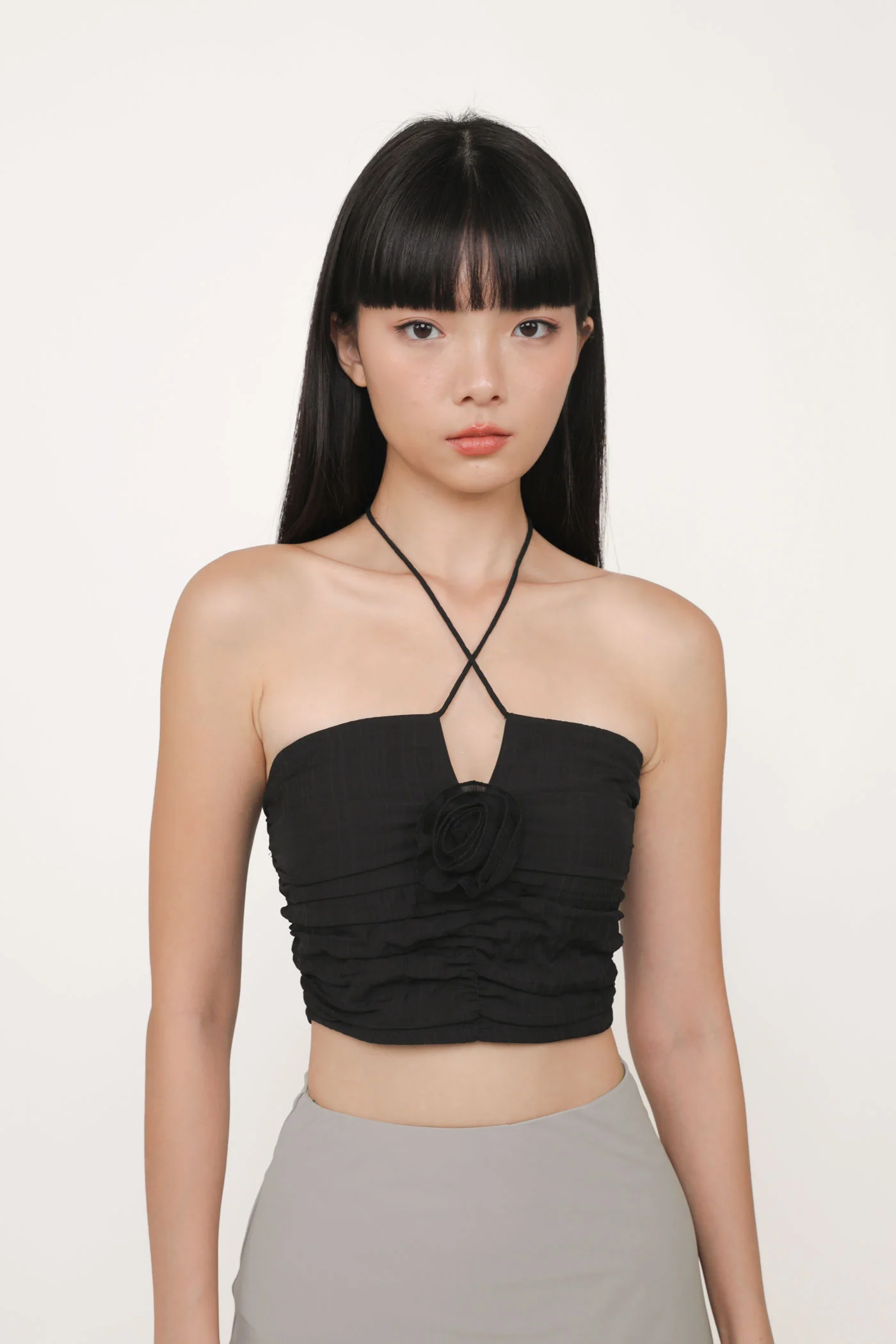 Delsy Rosette Halter Padded Top - Image 11