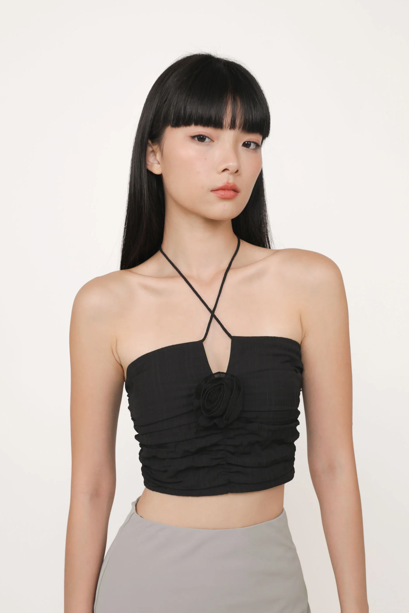 Delsy Rosette Halter Padded Top - Image 13