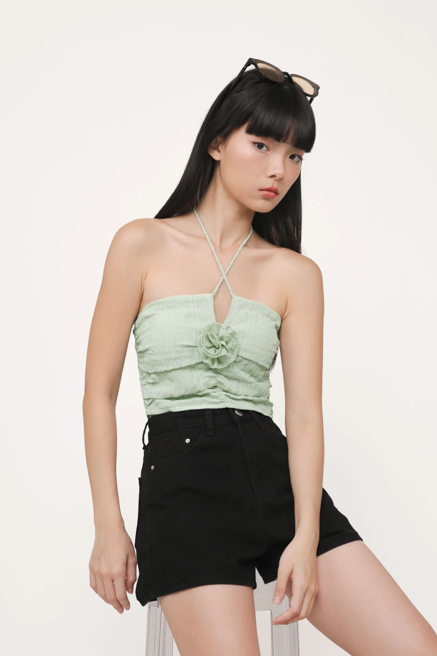 Delsy Rosette Halter Padded Top - Image 16