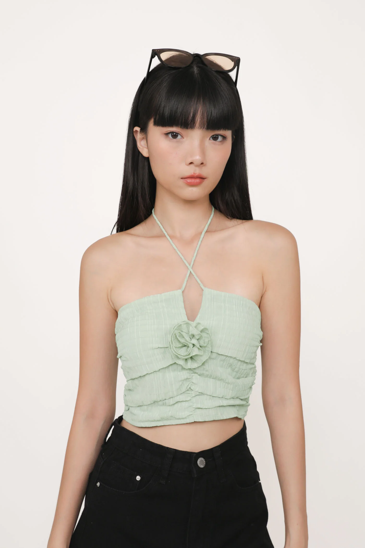 Delsy Rosette Halter Padded Top - Image 18