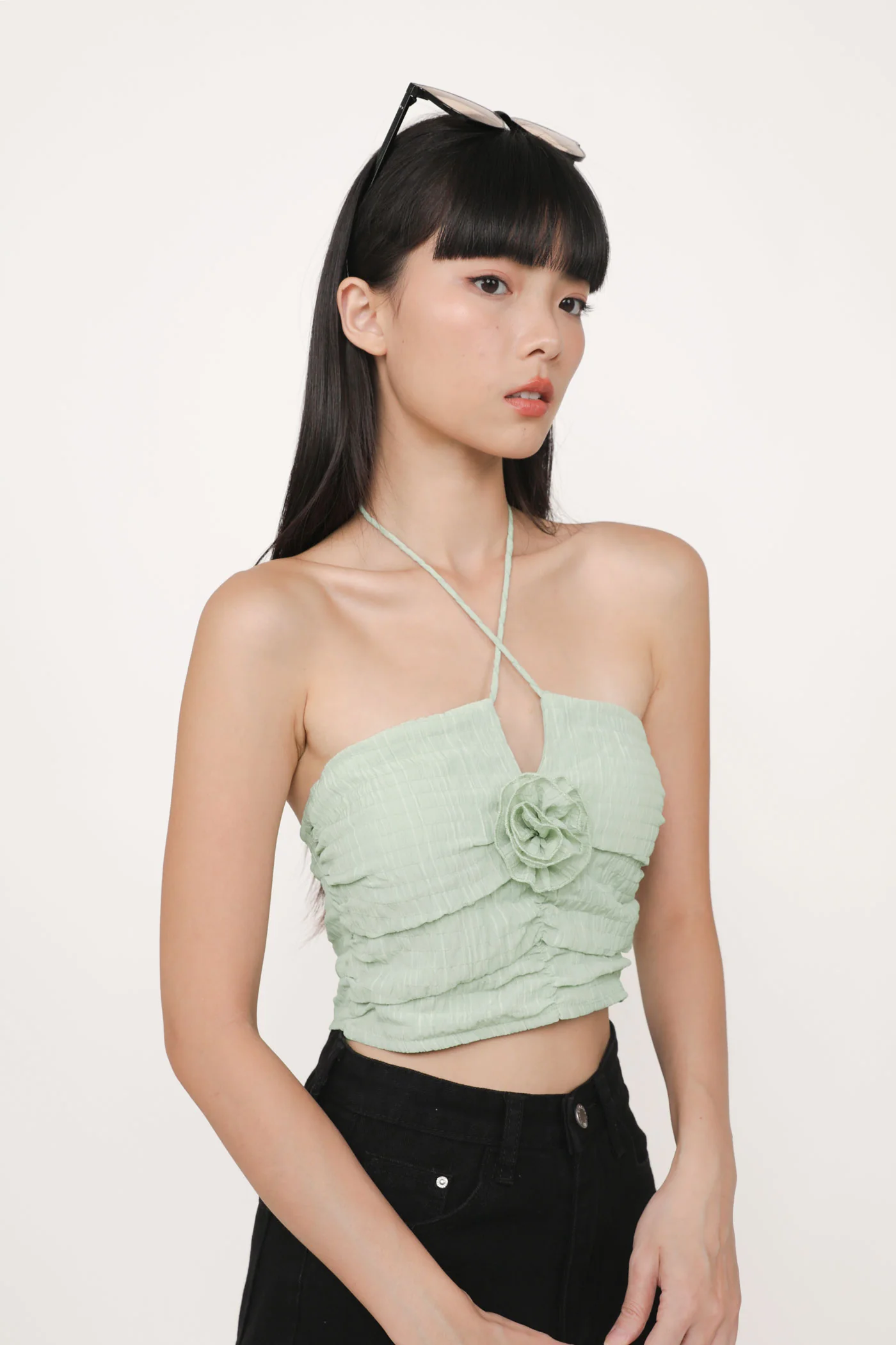 Delsy Rosette Halter Padded Top - Image 20