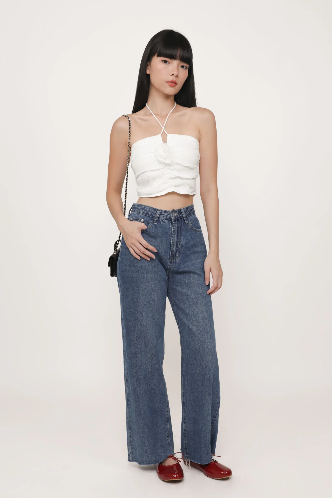 Delsy Rosette Halter Padded Top - Image 5