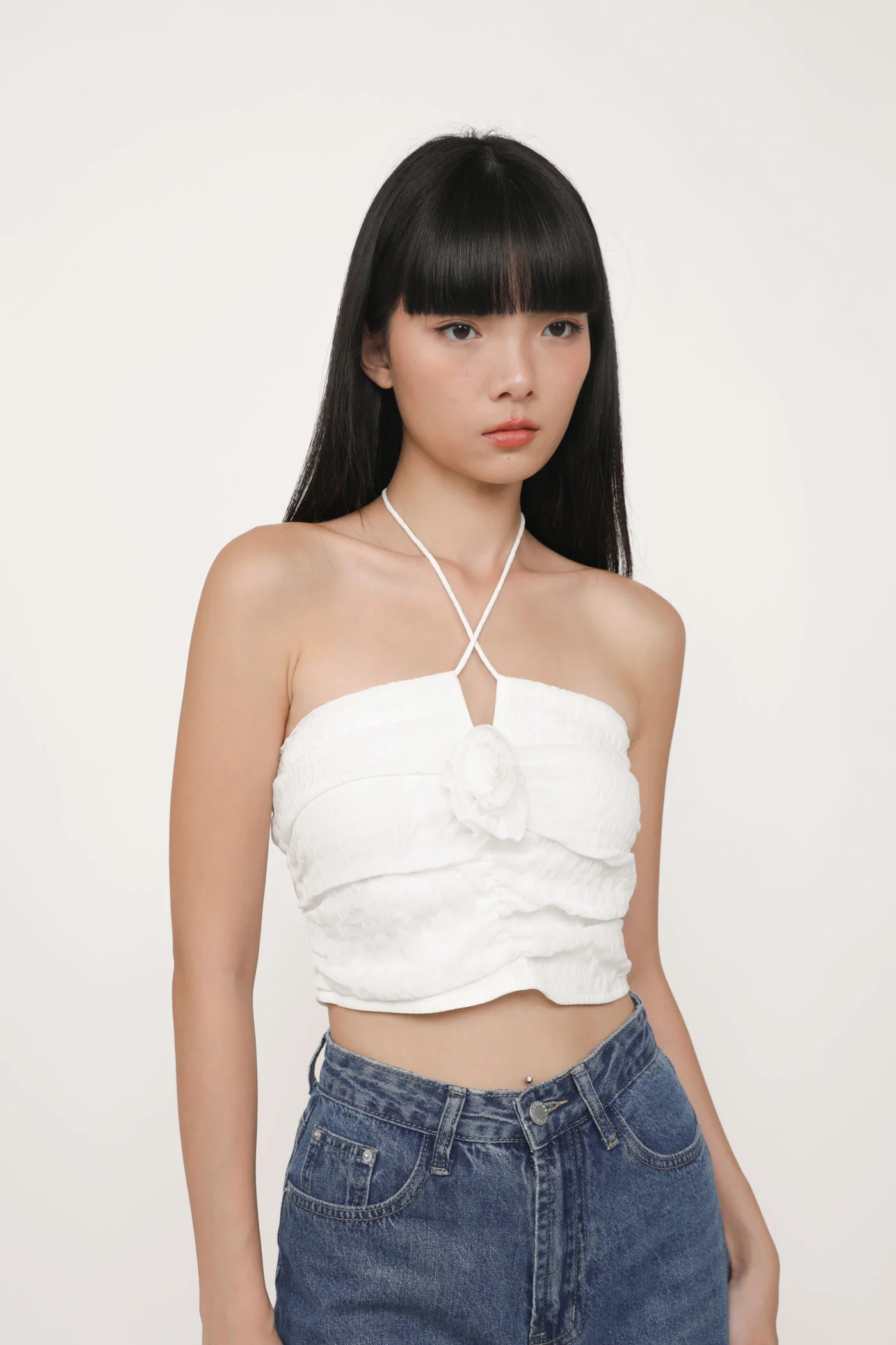 Delsy Rosette Halter Padded Top - Image 7
