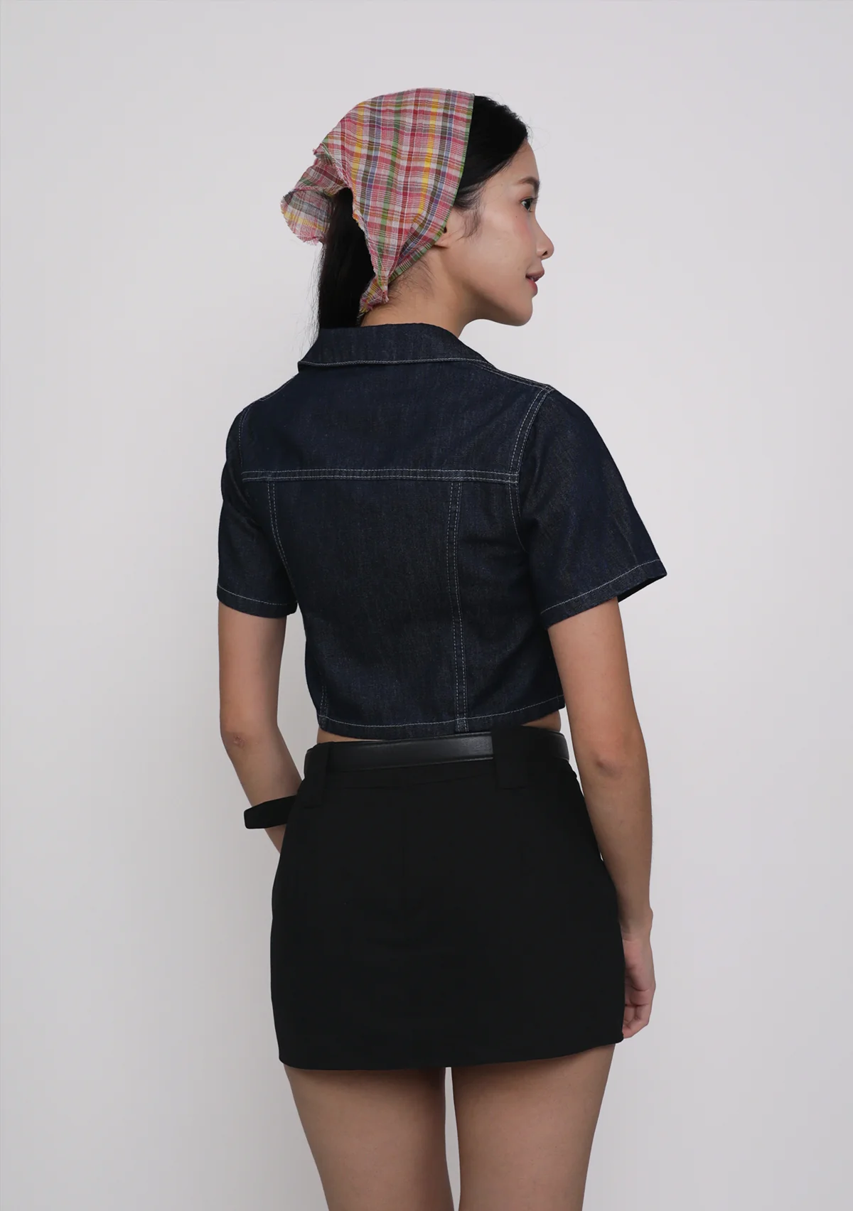 Astrid Denim Zip Up Top - Image 12