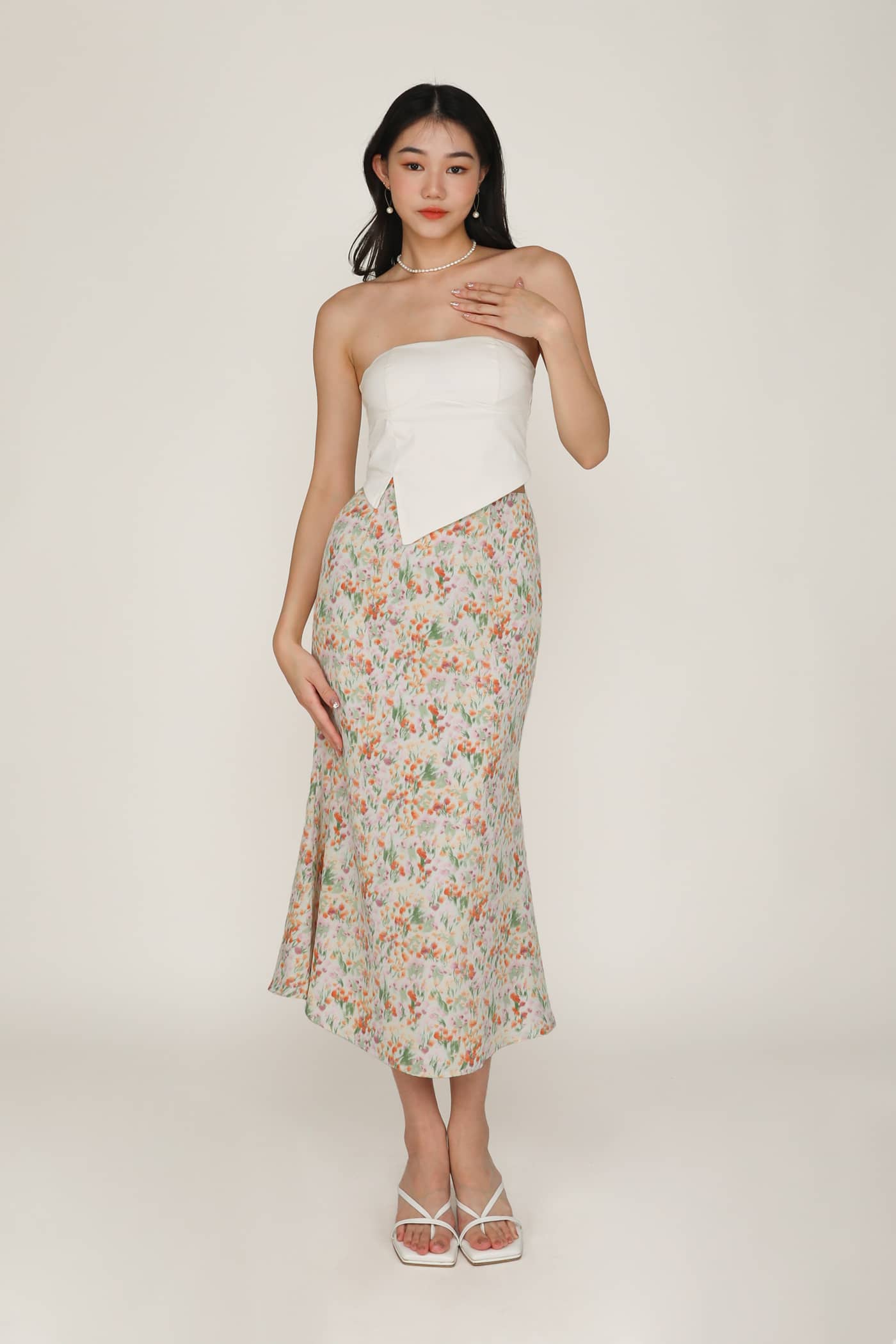 Devyn Asymmetrical Padded Tube Top - Image 2