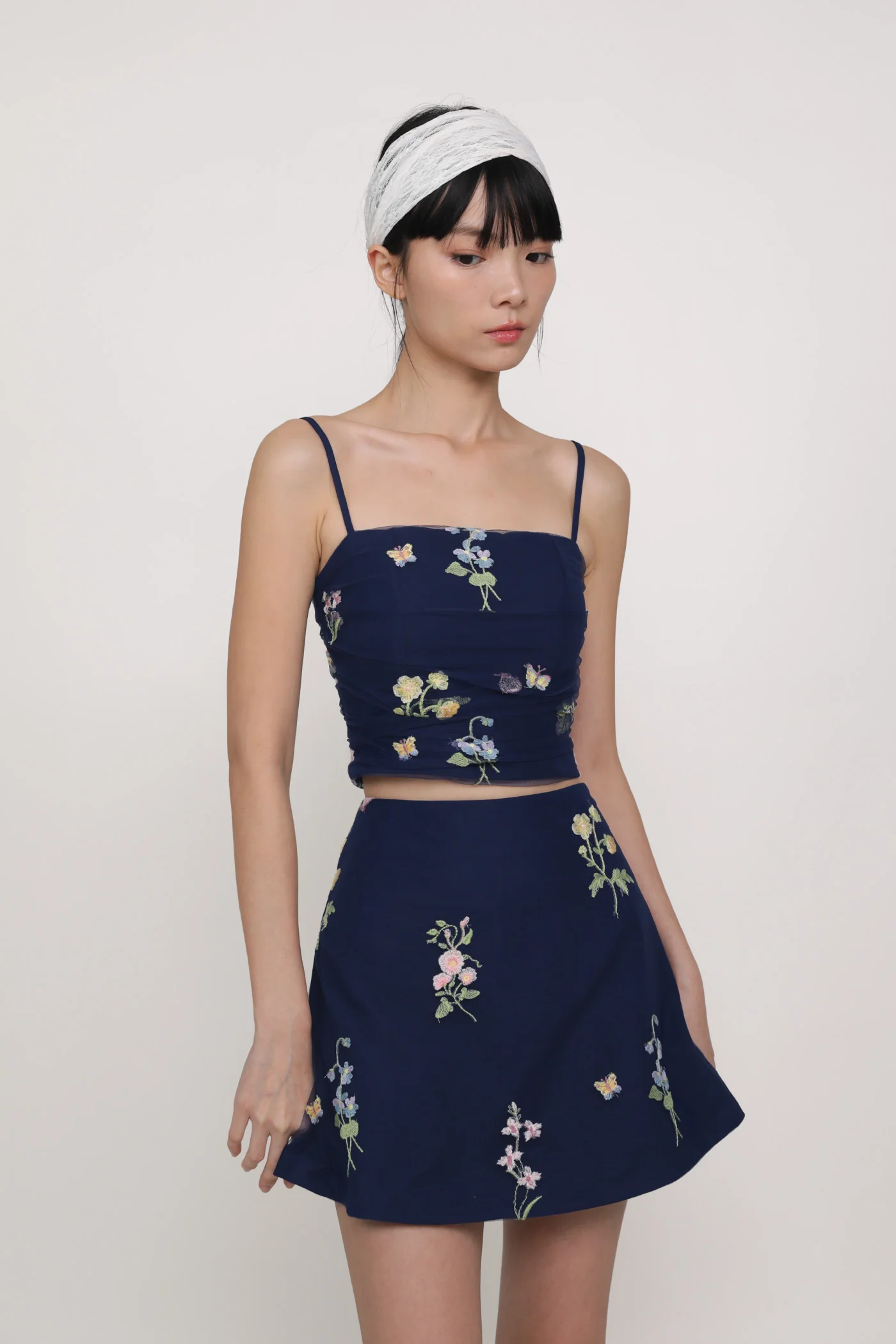 Dewi Embroidery Mesh Skorts - Image 16