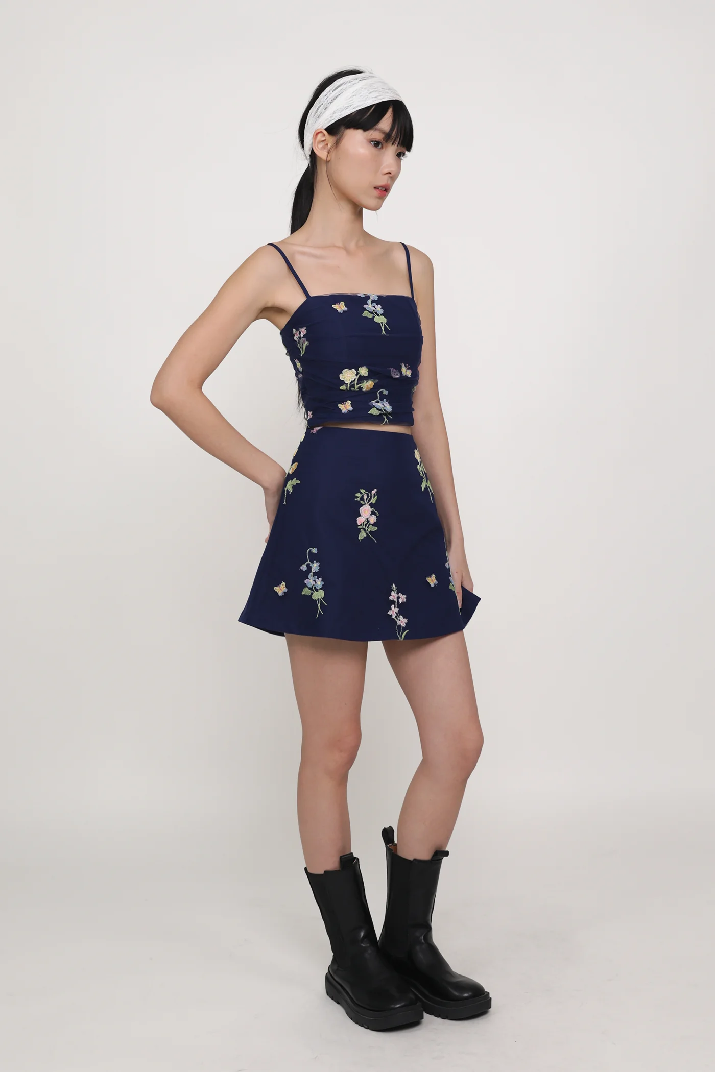 Dewi Embroidery Mesh Skorts - Image 20