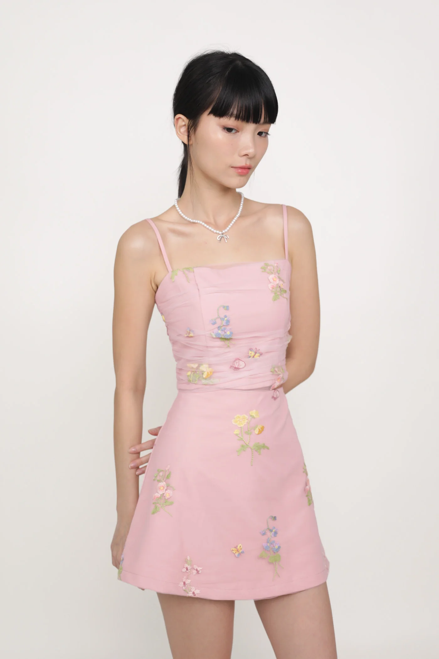 Dewi Embroidery Mesh Skorts - Image 24