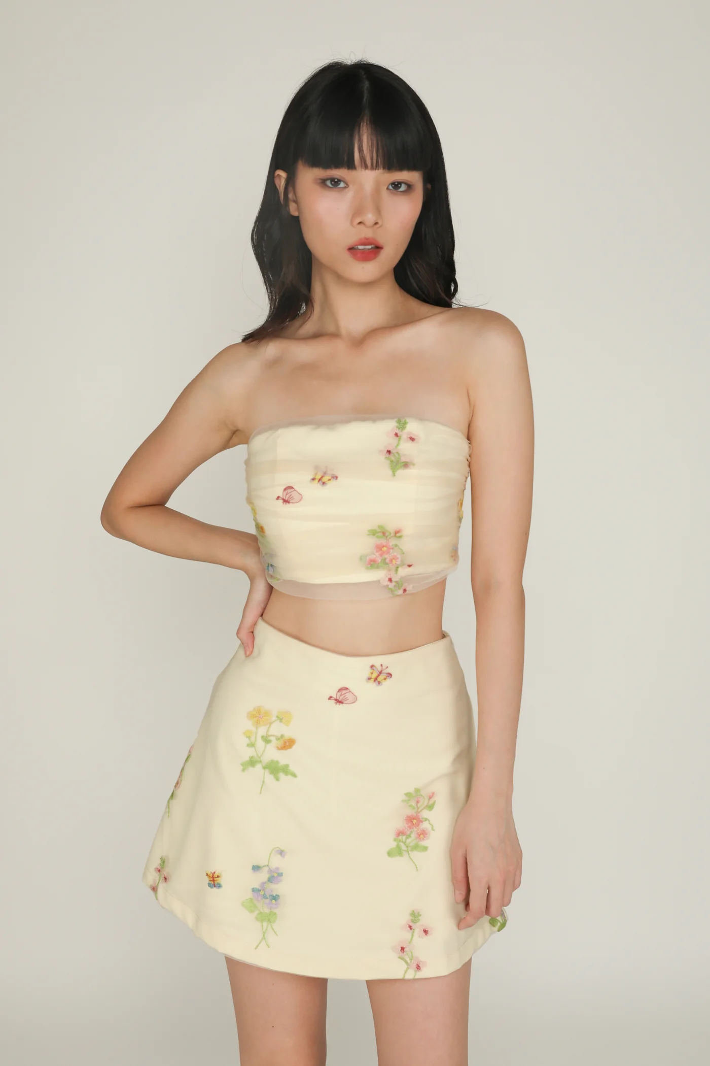 Dewi Embroidery Mesh Skorts - Image 7