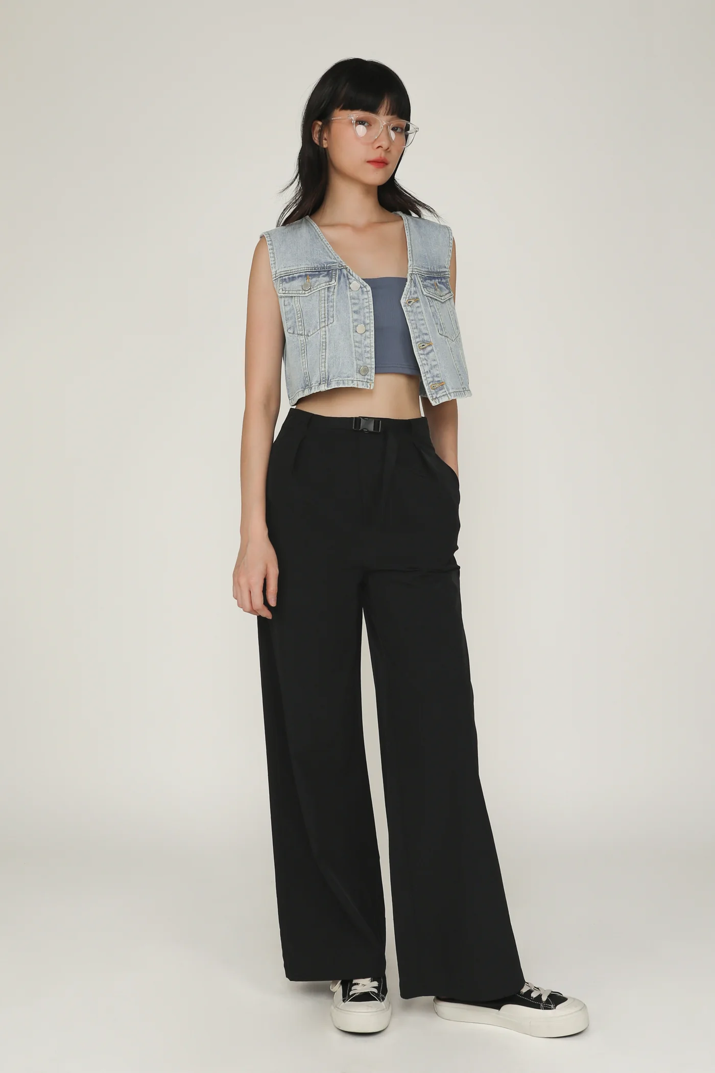 Dexter Denim Crop Vest - Image 13