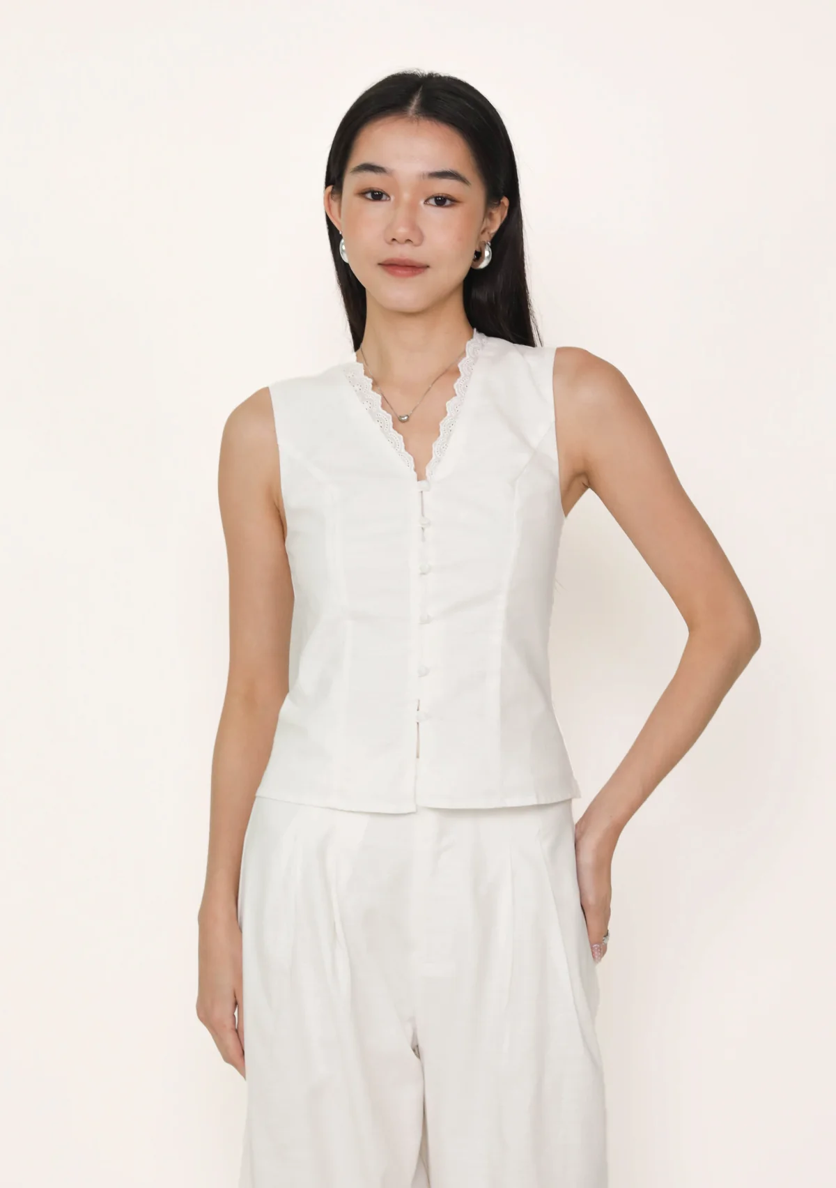 Diane Lace Trim Vest Top