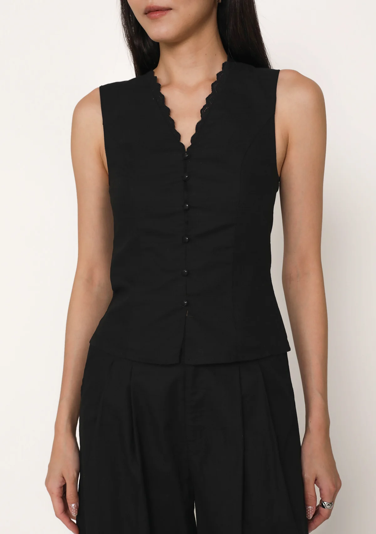Diane Lace Trim Vest Top - Image 10