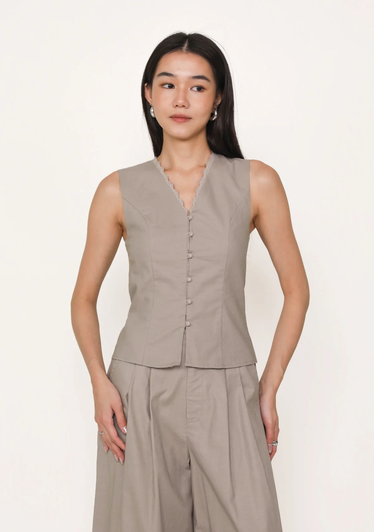 Diane Lace Trim Vest Top - Image 13