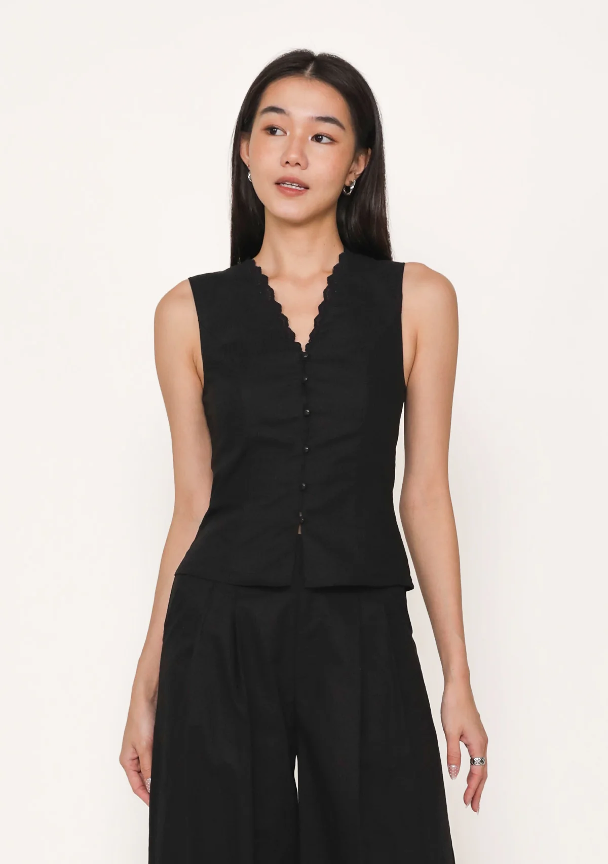 Diane Lace Trim Vest Top - Image 8