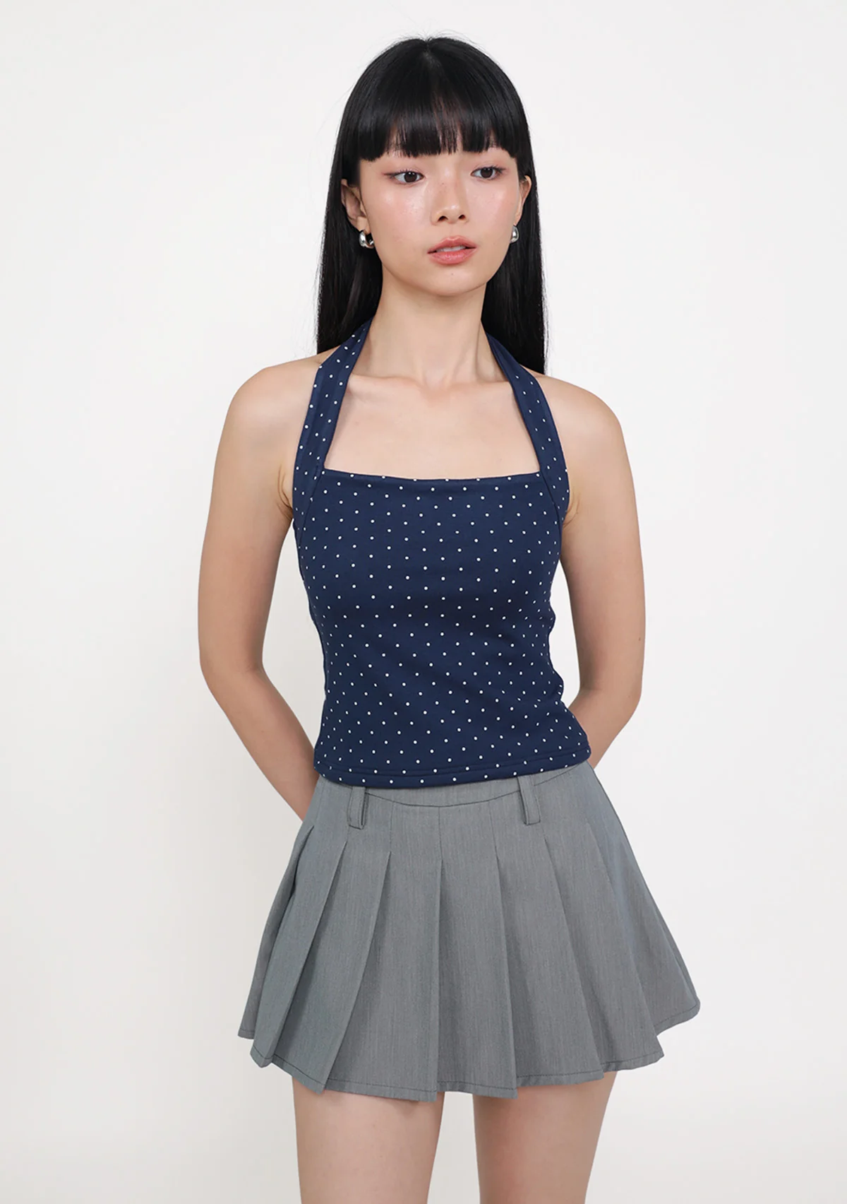 Store Exclusive Dionne Padded Halter Top (Polka Dot) - Image 10