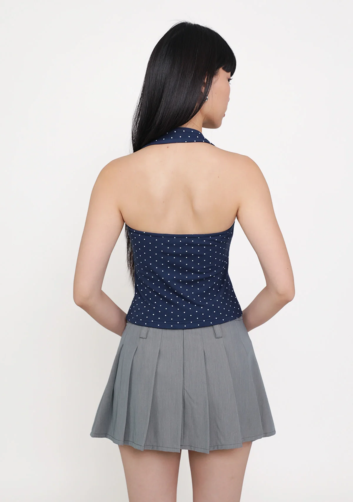 Store Exclusive Dionne Padded Halter Top (Polka Dot) - Image 12
