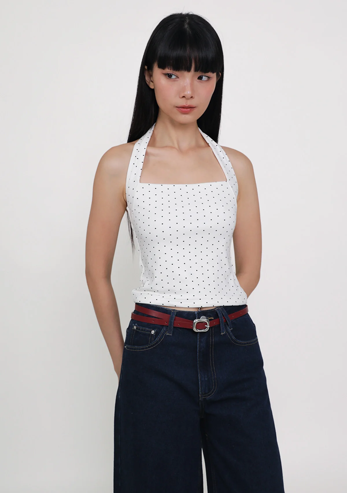 Store Exclusive Dionne Padded Halter Top (Polka Dot) - Image 13