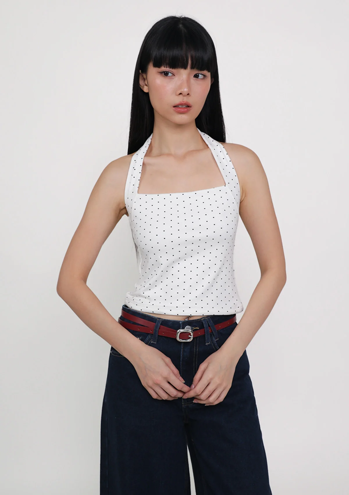 Store Exclusive Dionne Padded Halter Top (Polka Dot) - Image 14