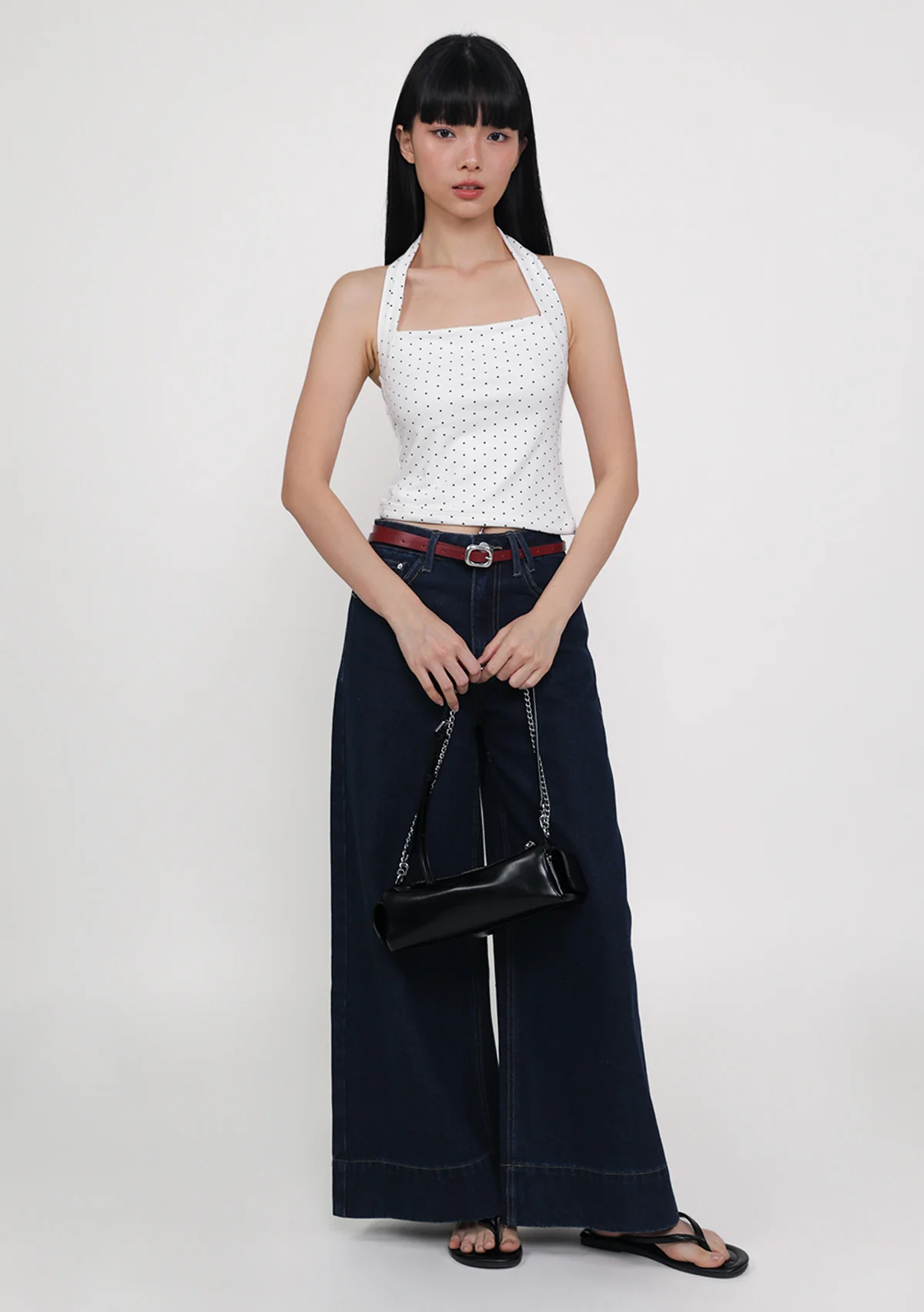 Store Exclusive Dionne Padded Halter Top (Polka Dot) - Image 4