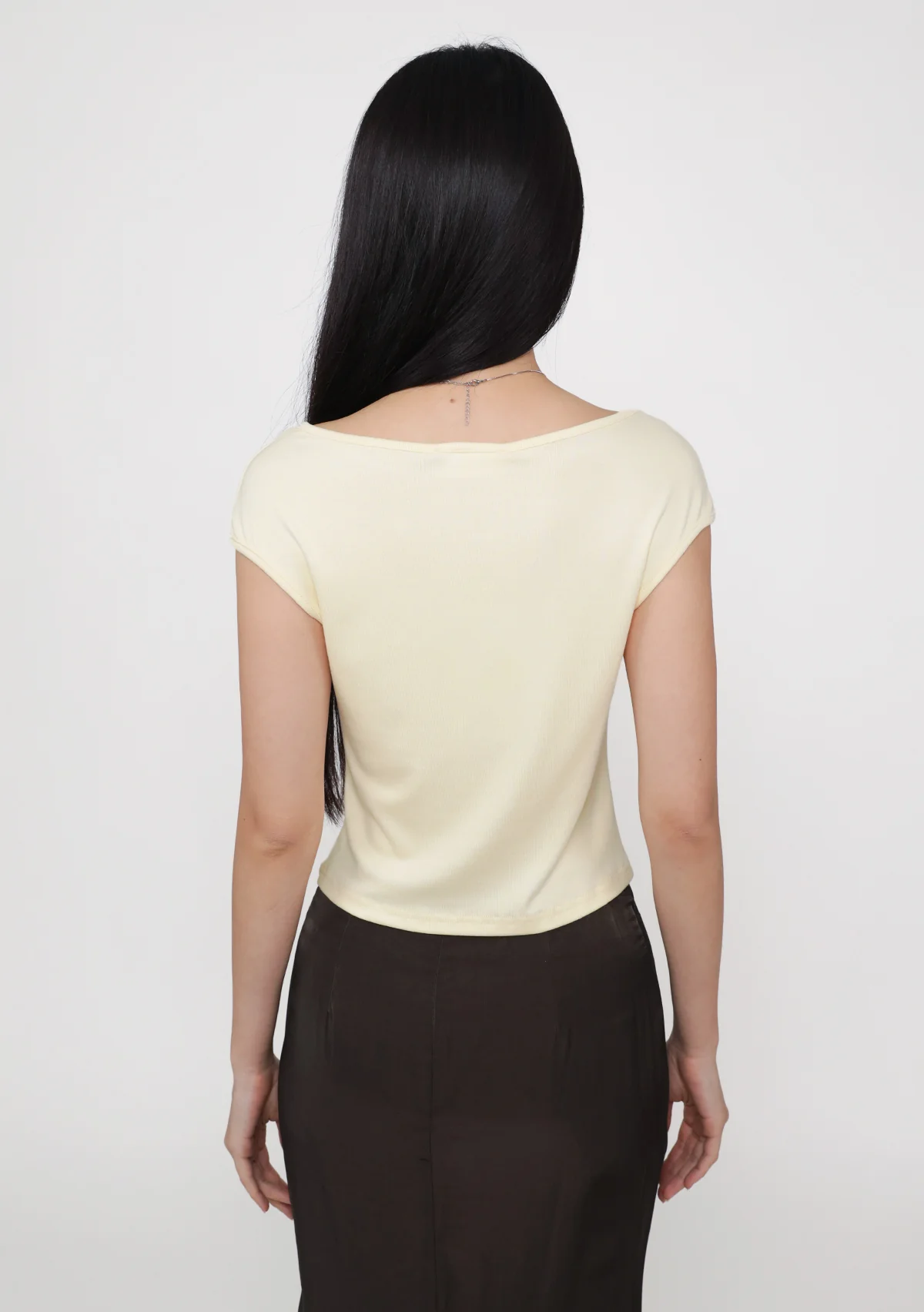 Drea Basic Boat Neck Top - Image 10