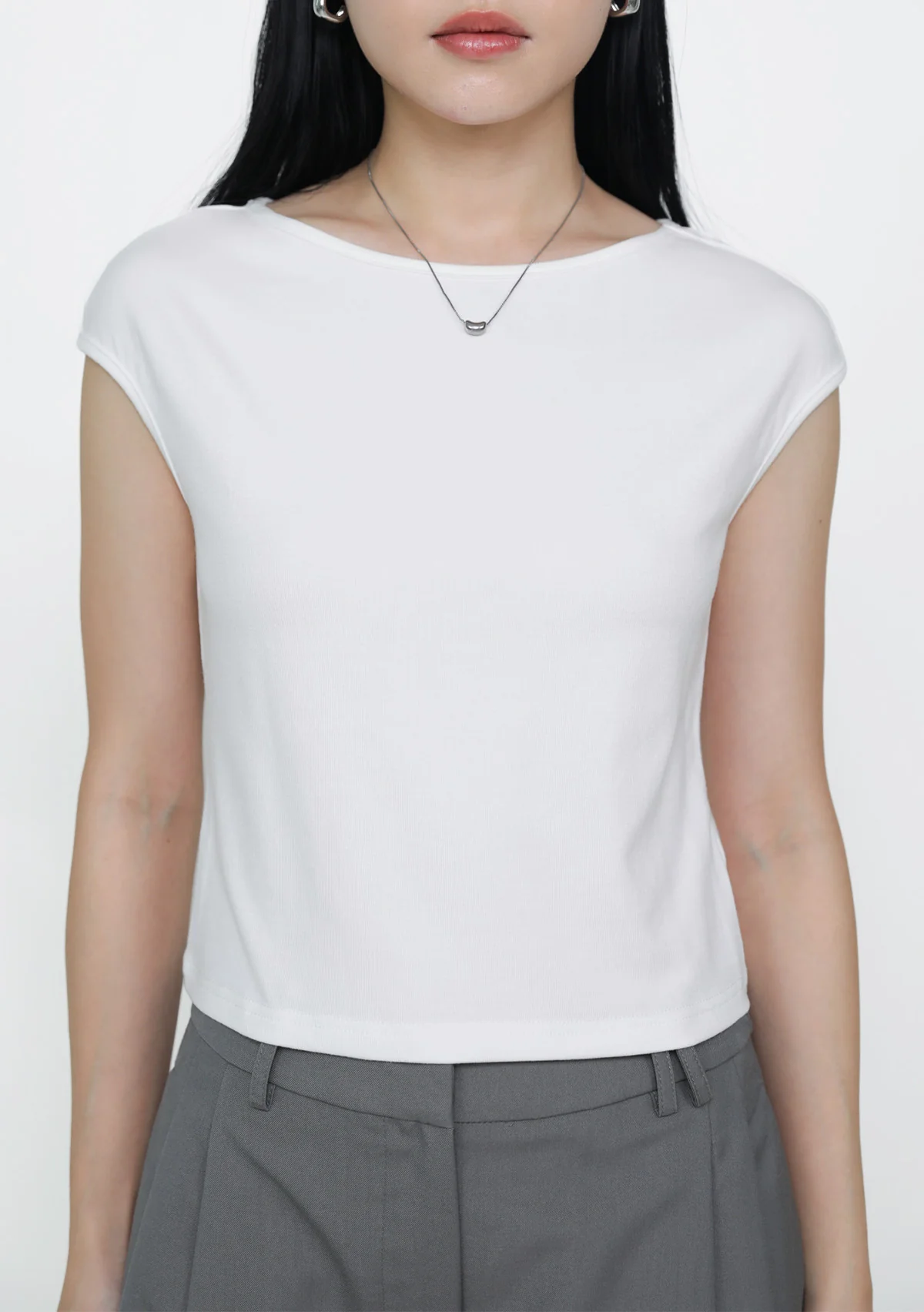 Drea Basic Boat Neck Top - Image 22