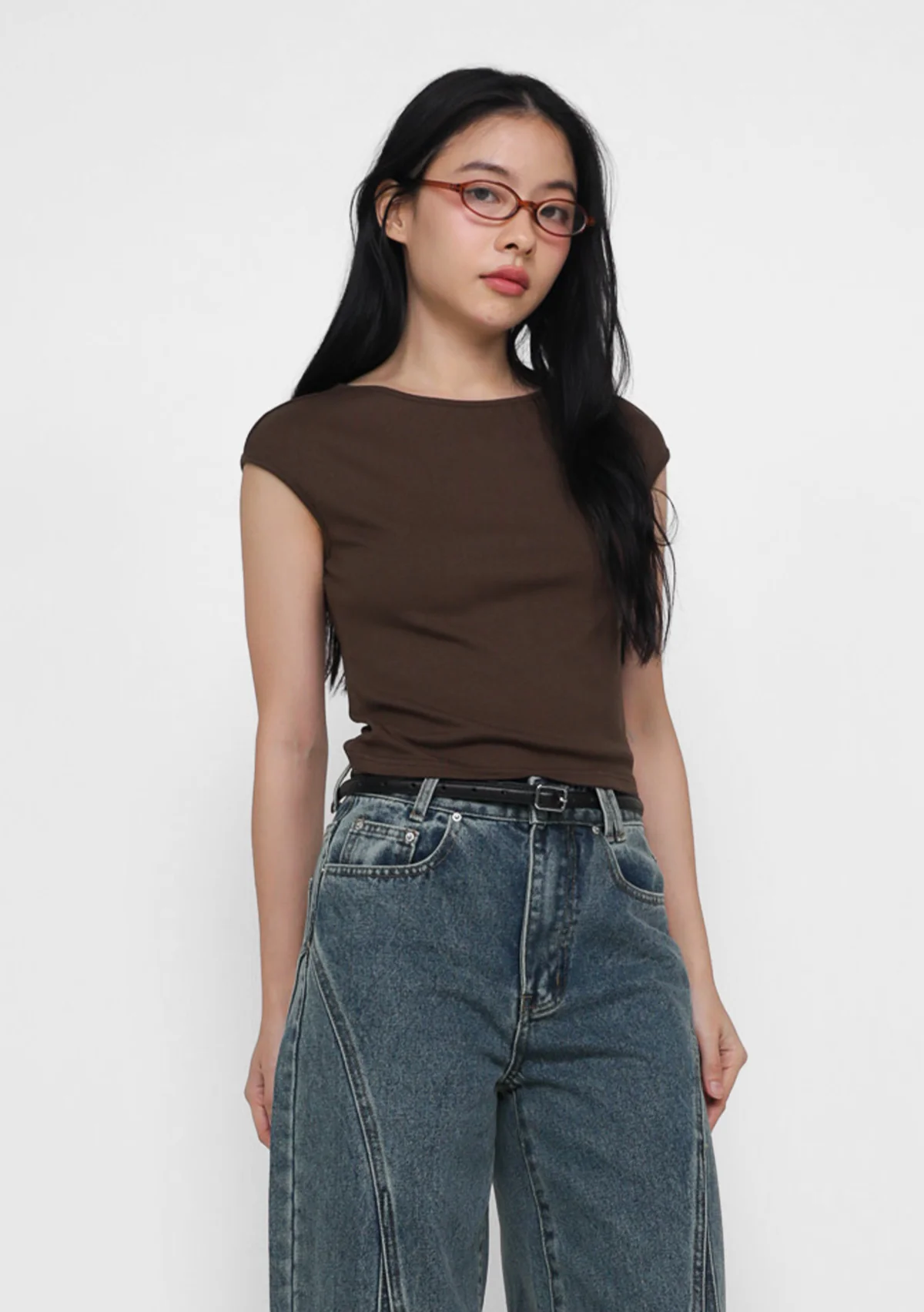 Drea Basic Boat Neck Top - Image 25