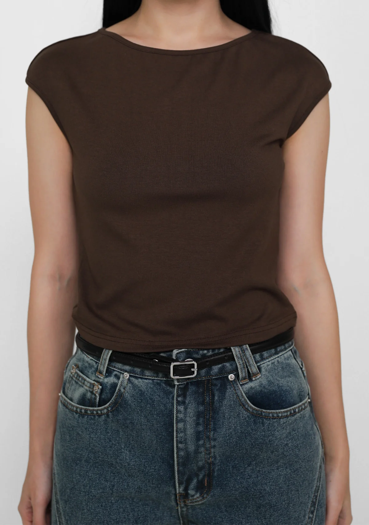 Drea Basic Boat Neck Top - Image 26