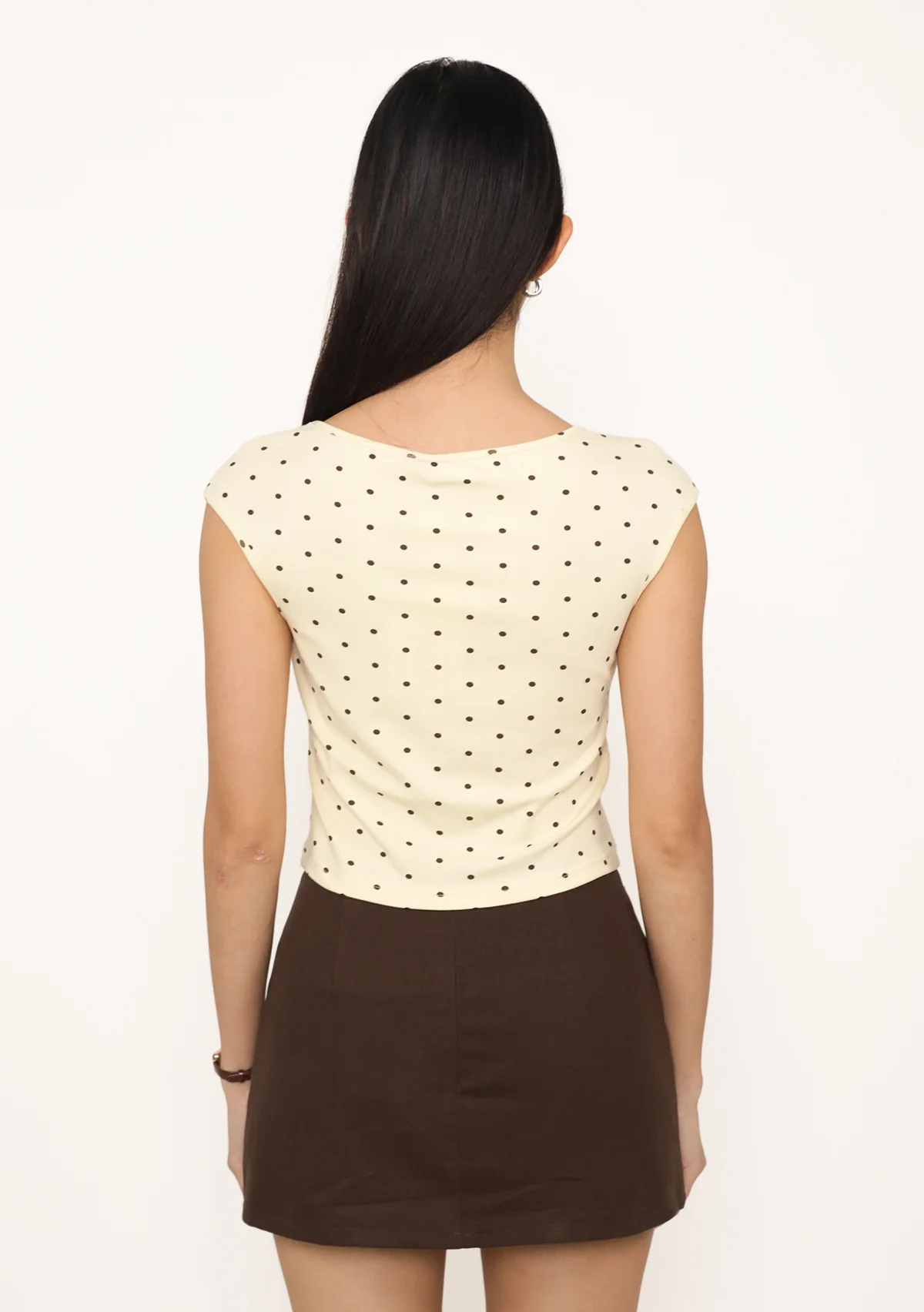 Drea Basic Boat Neck Top (Polka Dot) - Image 15