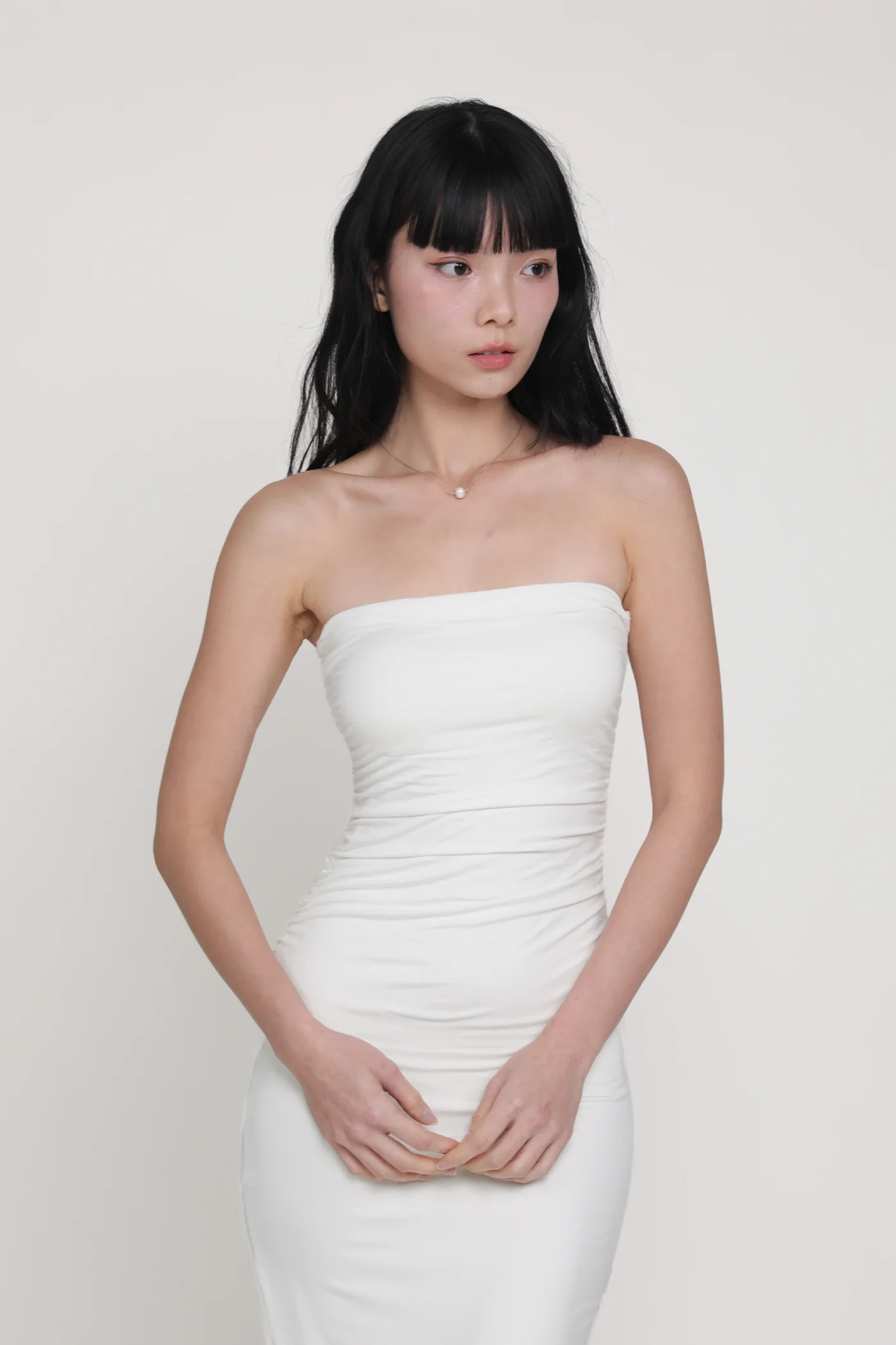 Dyllis Ruched Tube Padded Maxi Dress - Image 10