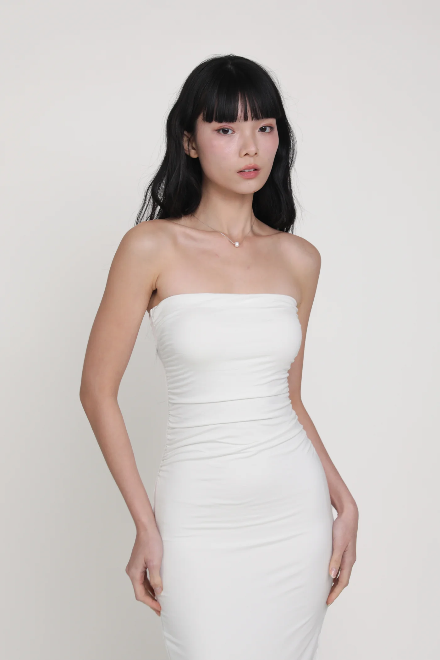 Dyllis Ruched Tube Padded Maxi Dress - Image 12
