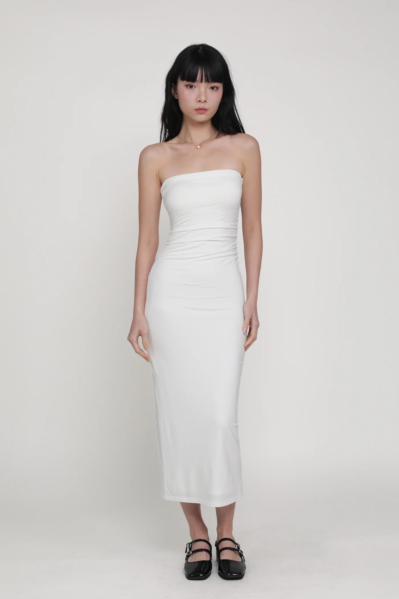 Dyllis Ruched Tube Padded Maxi Dress - Image 13