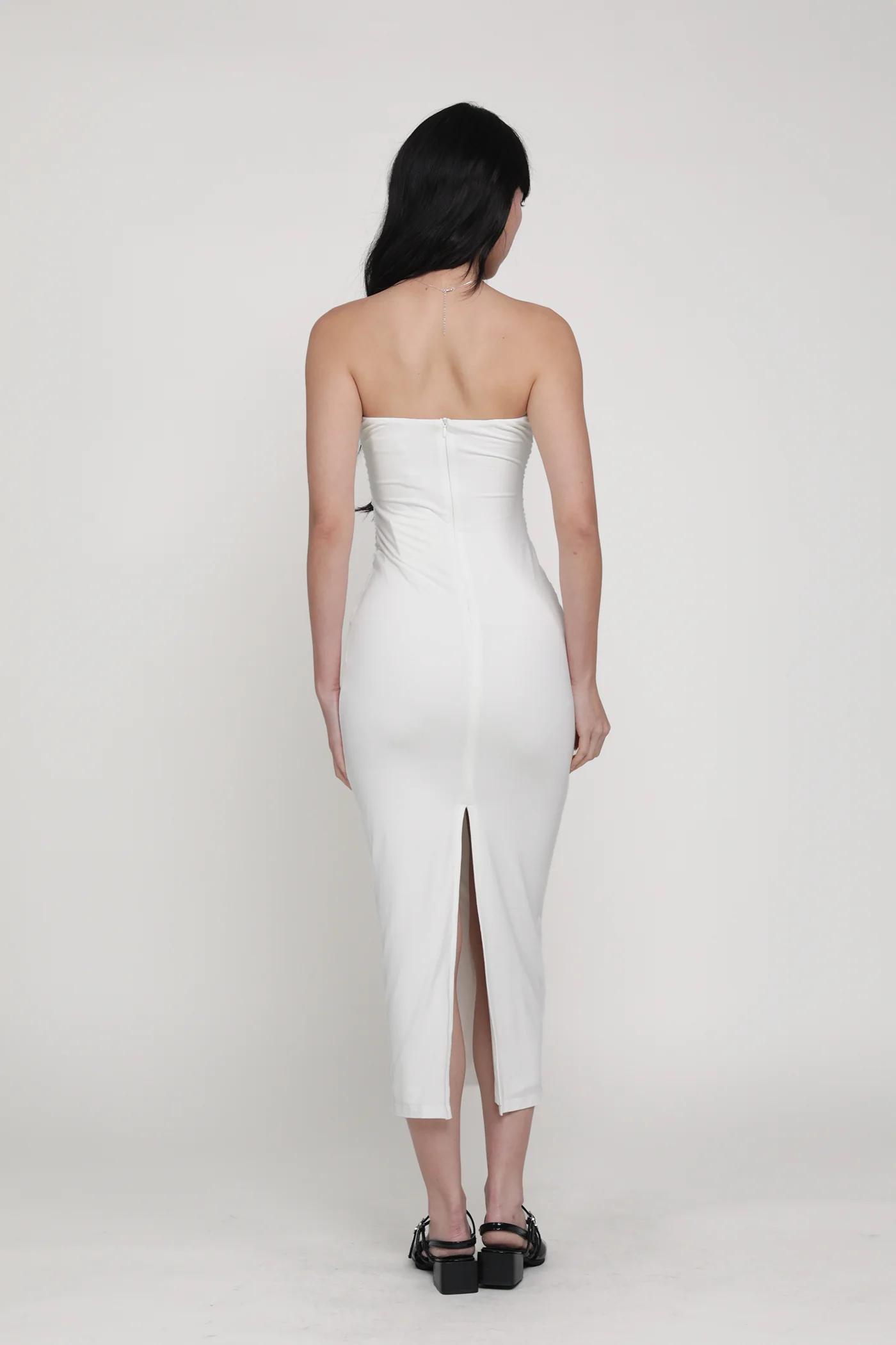 Dyllis Ruched Tube Padded Maxi Dress - Image 14
