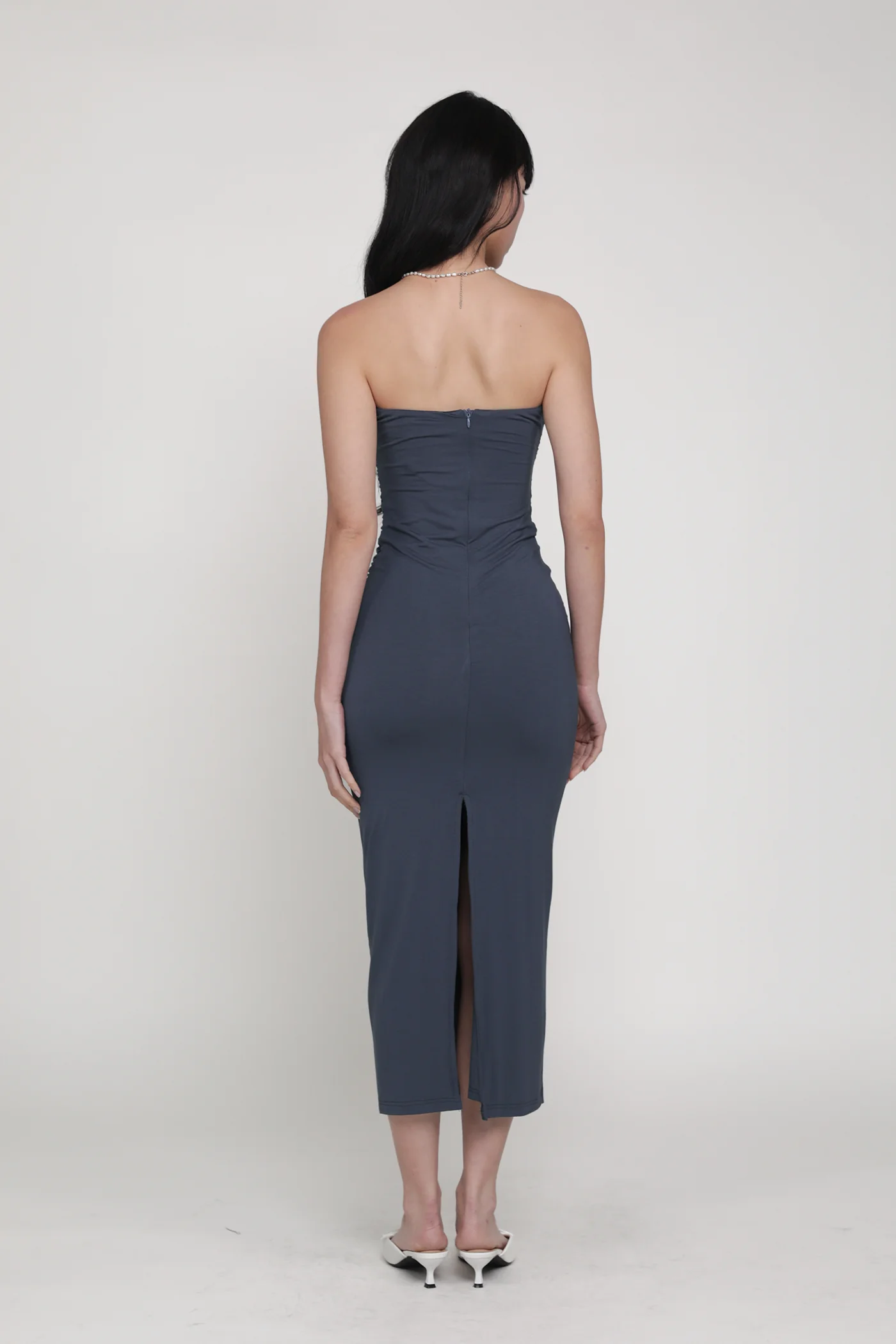 Dyllis Ruched Tube Padded Maxi Dress - Image 24