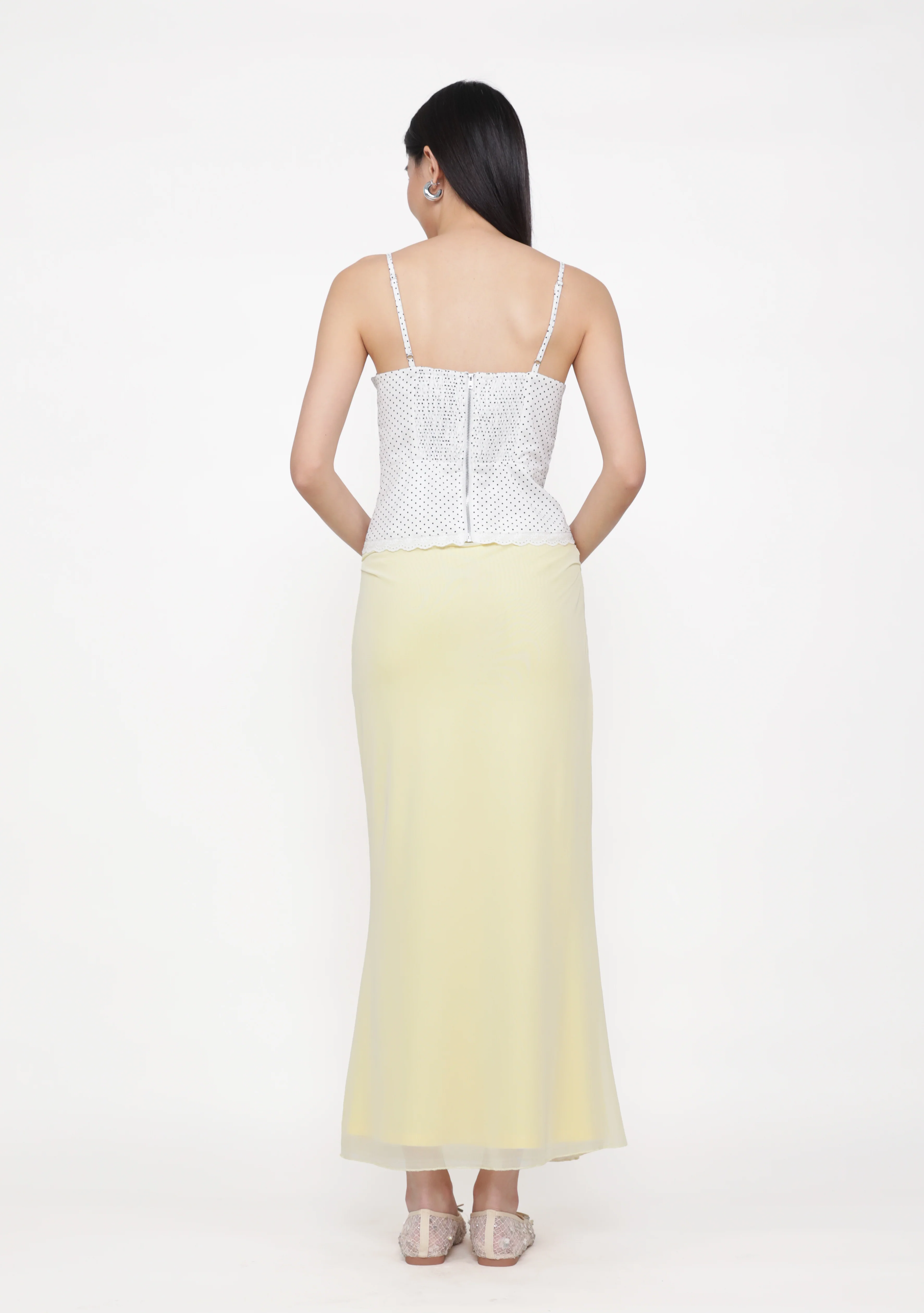 Elara Mesh Fishtail Maxi Skirt - Image 12