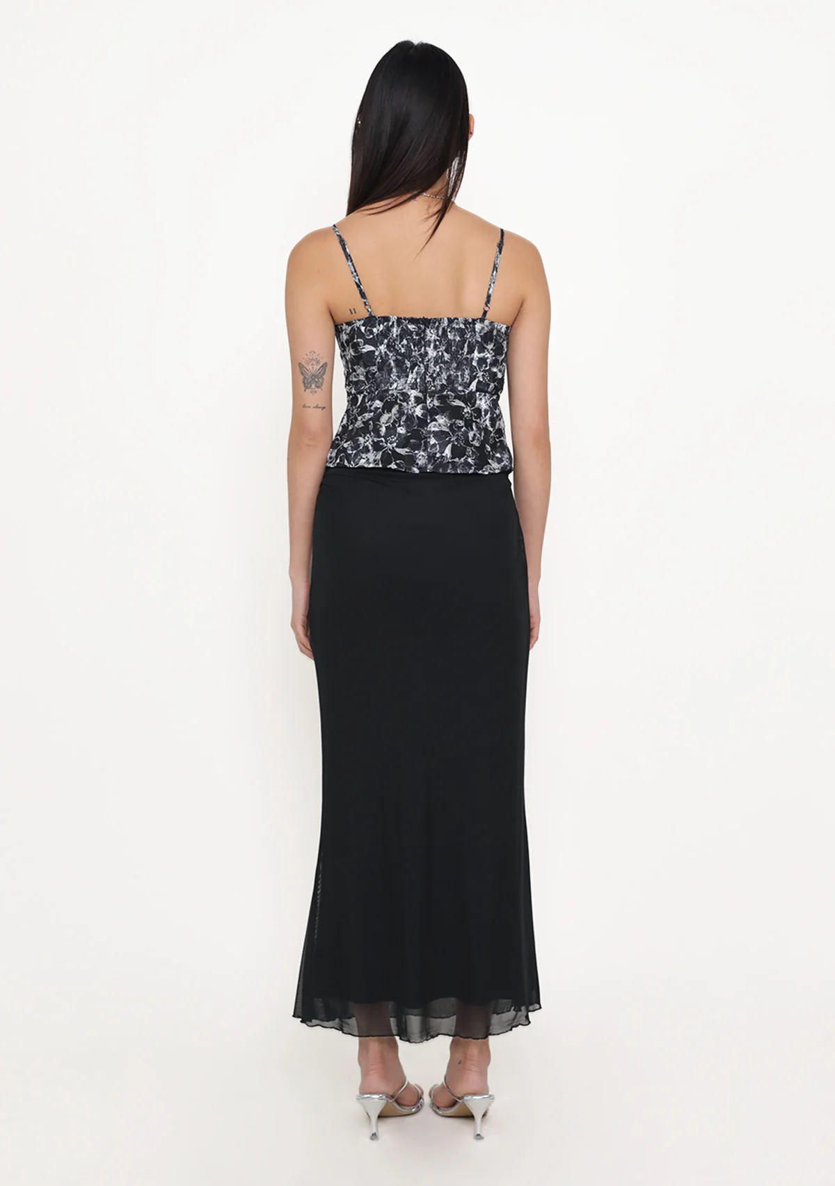 Elara Mesh Fishtail Maxi Skirt - Image 16