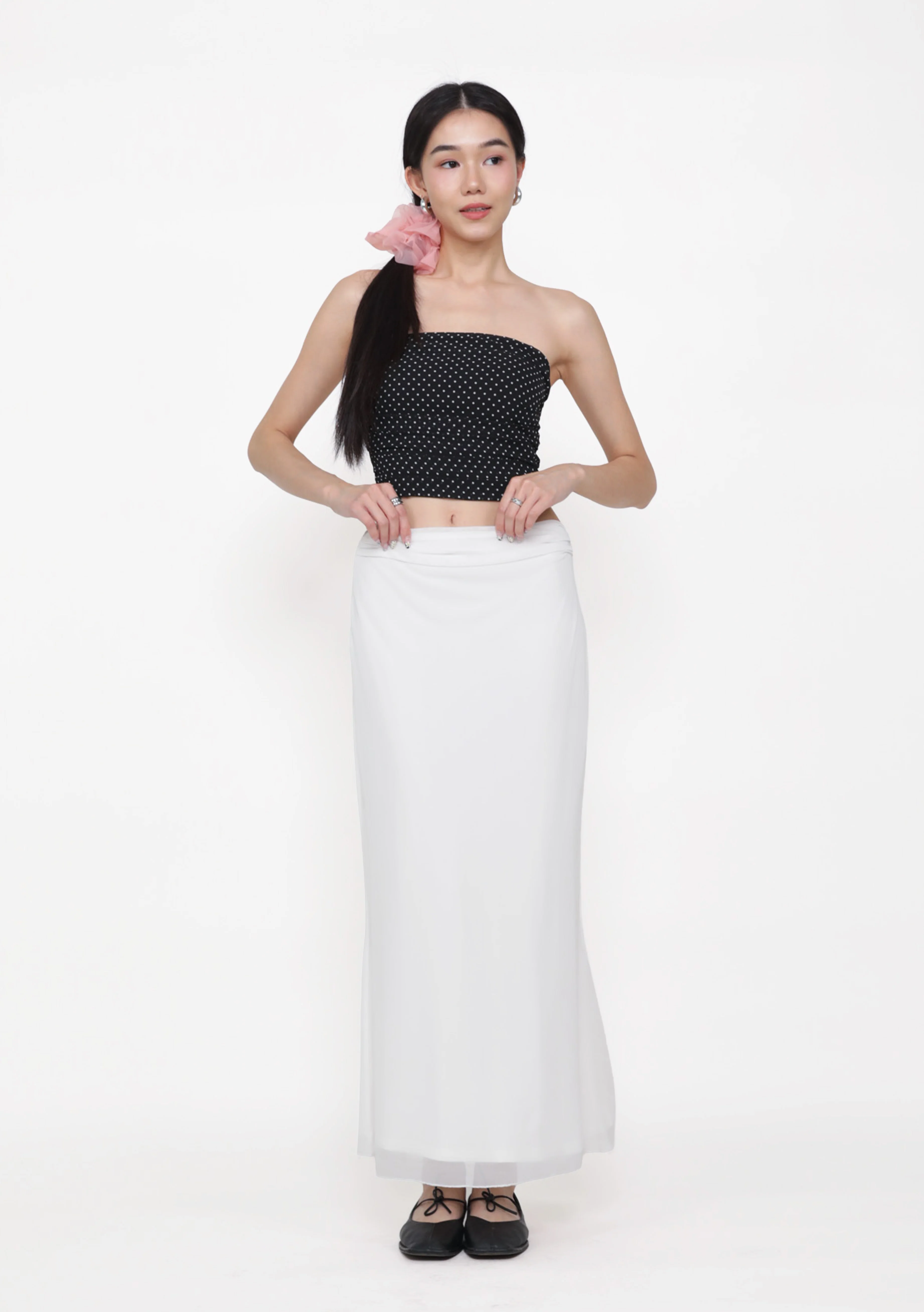 Elara Mesh Fishtail Maxi Skirt - Image 5