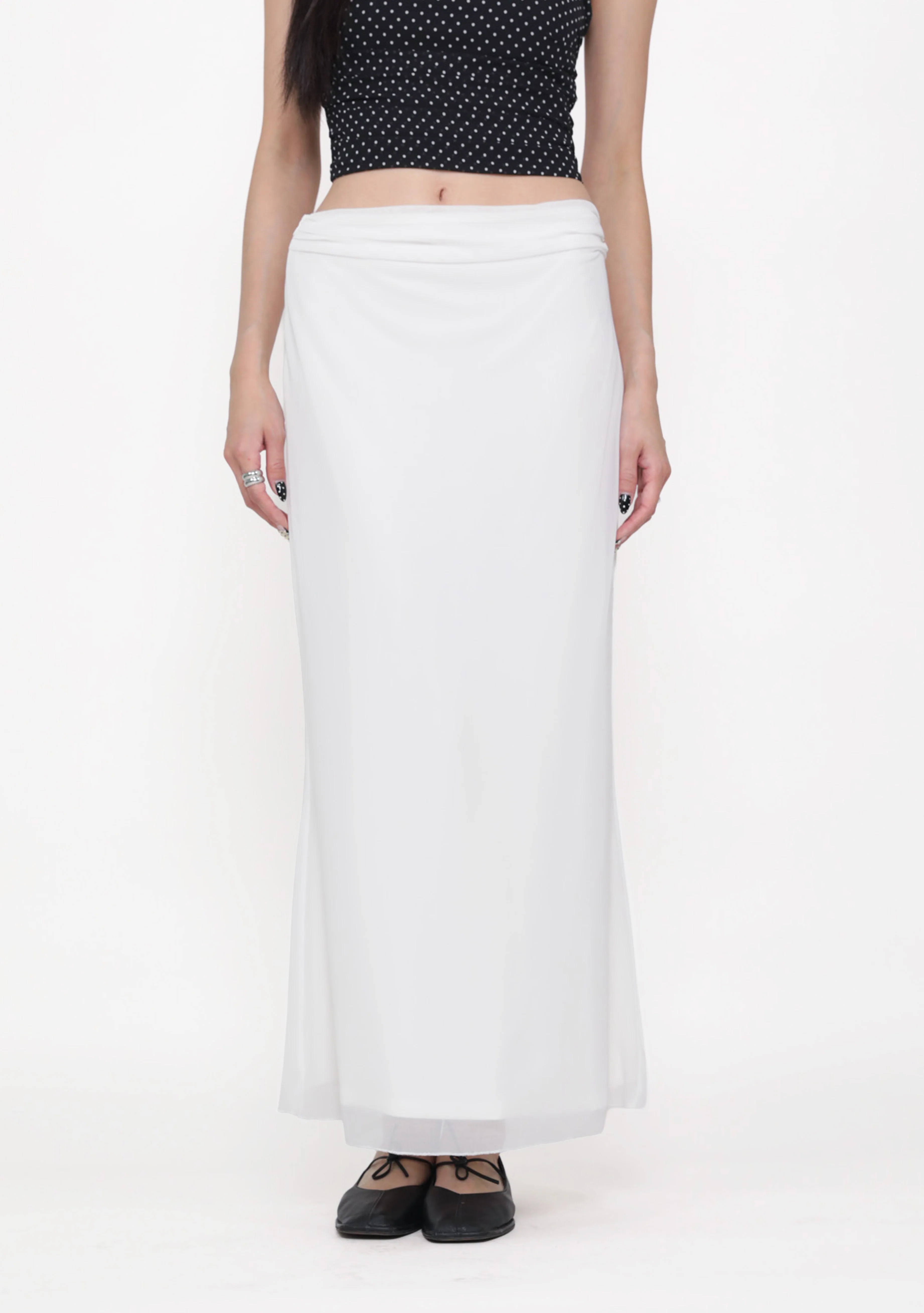 Elara Mesh Fishtail Maxi Skirt - Image 6