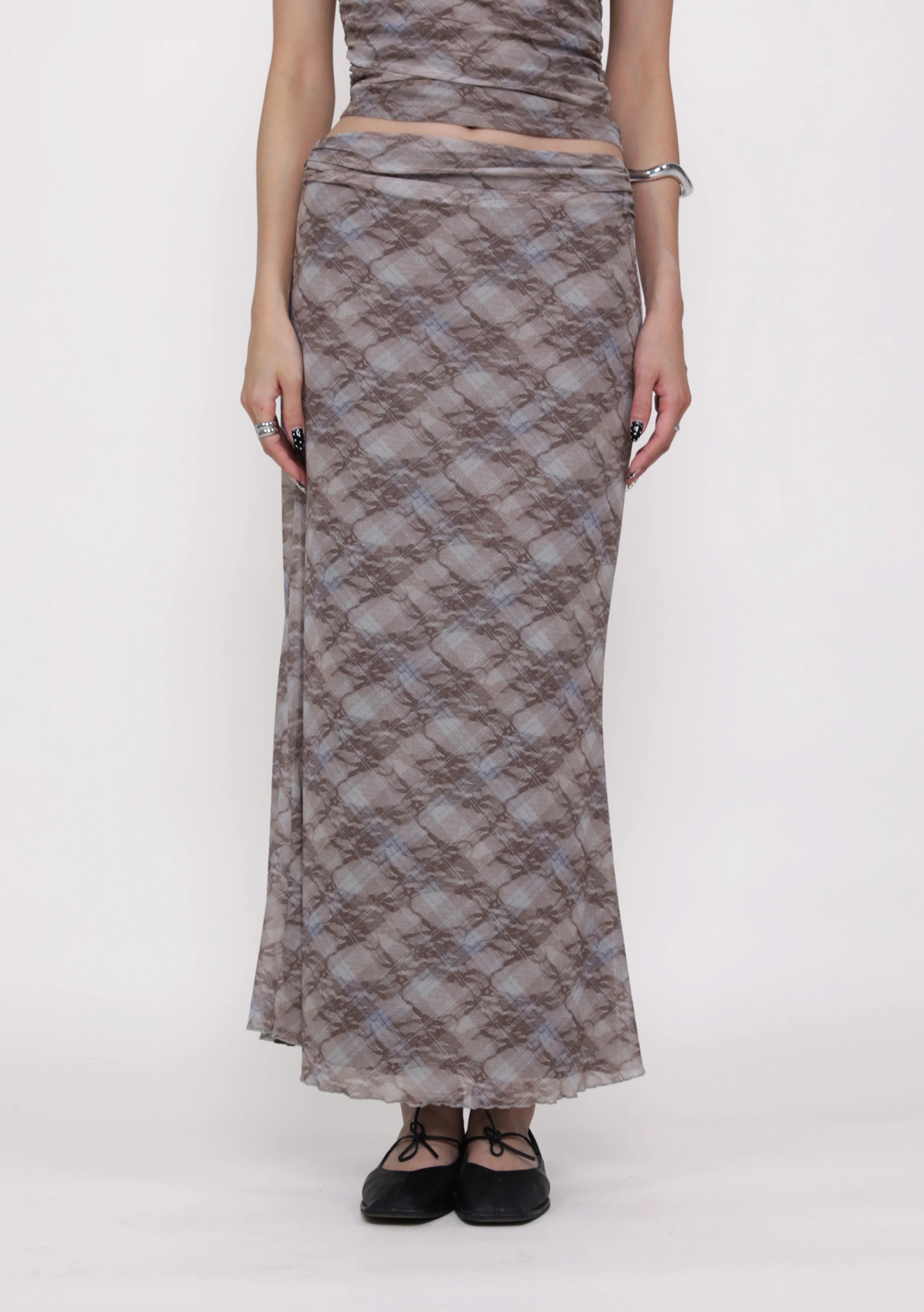 Elara Mesh Fishtail Maxi Skirt (Prints) - Image 10
