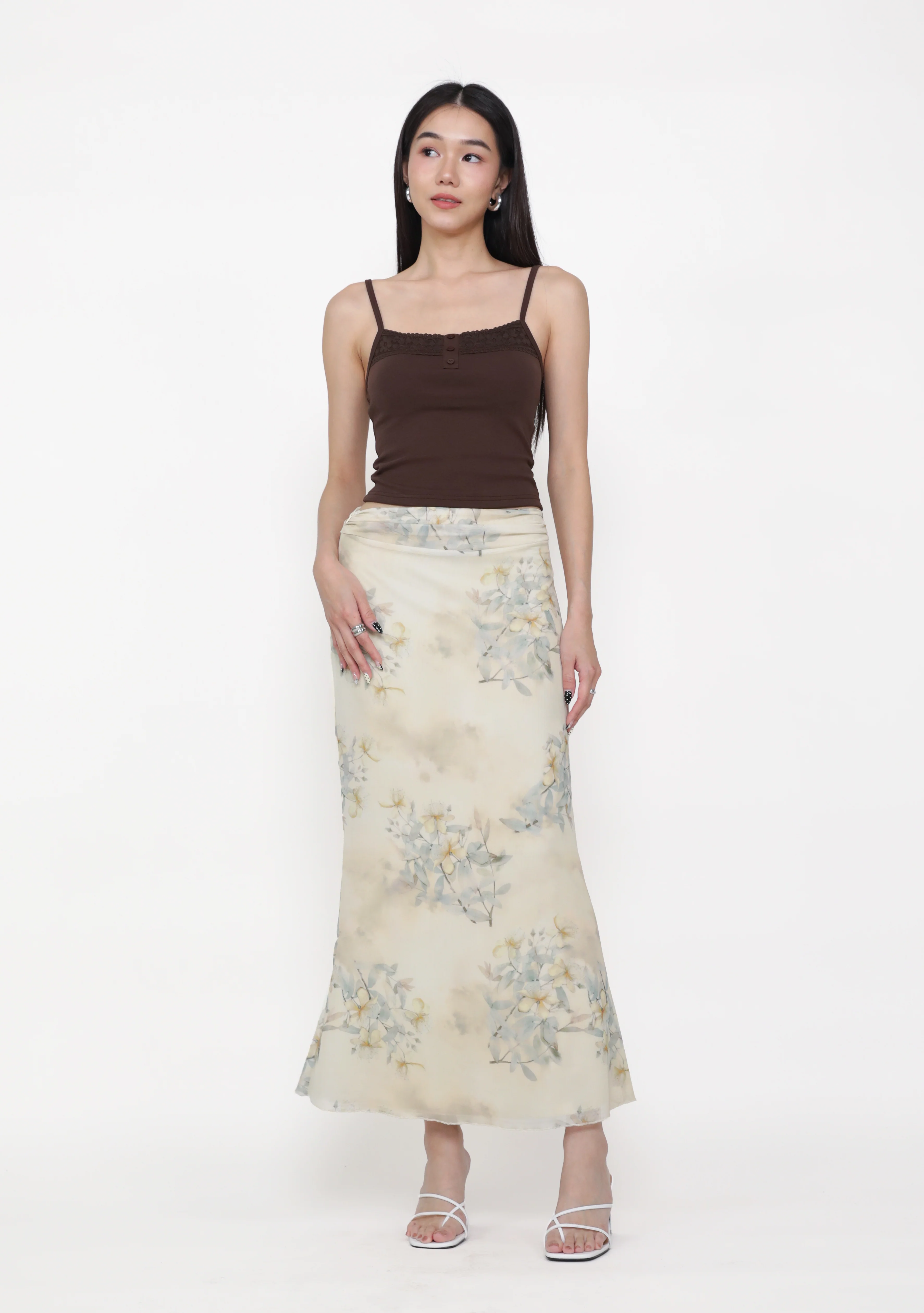 Elara Mesh Fishtail Maxi Skirt (Prints) - Image 5