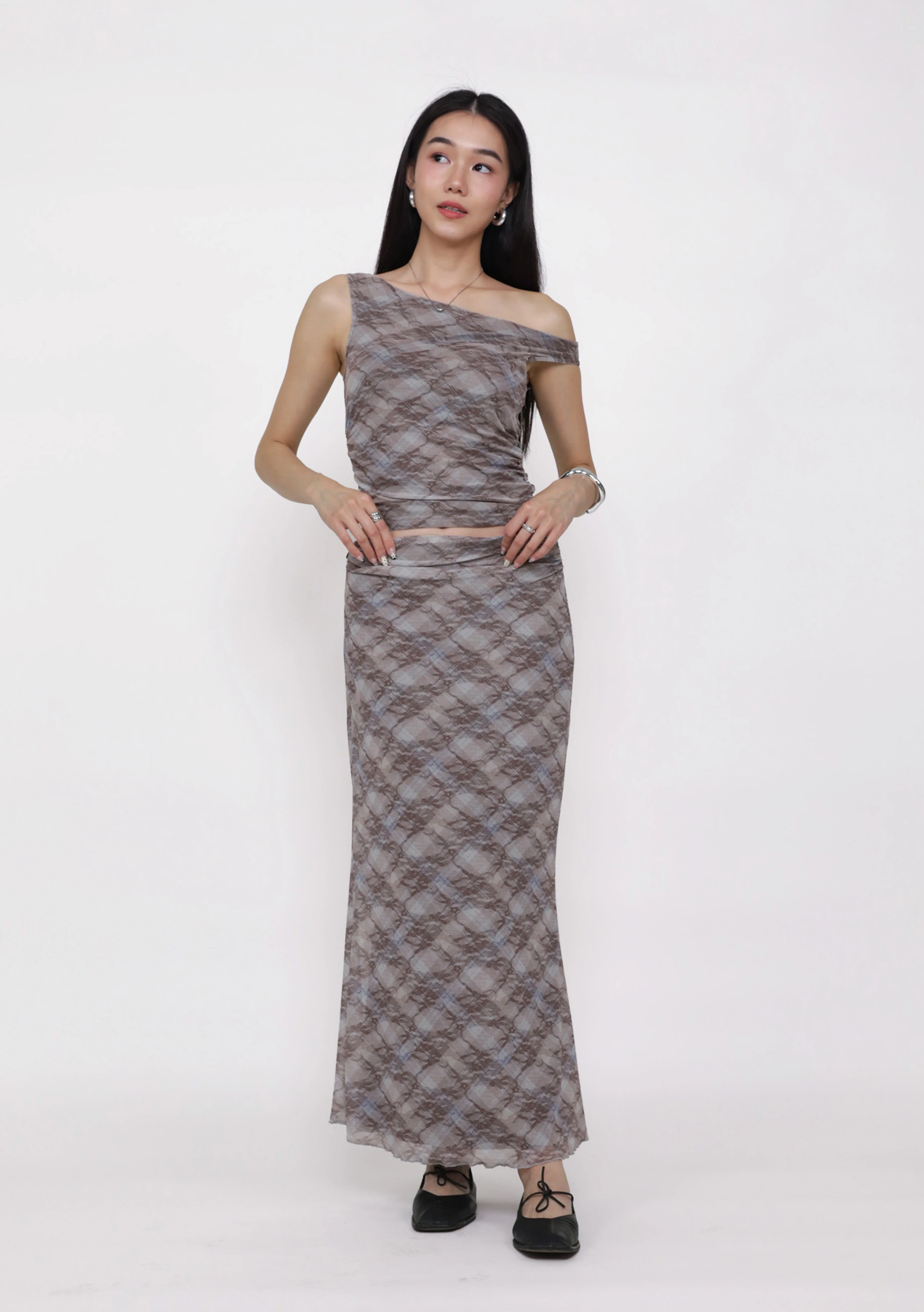 Elara Mesh Fishtail Maxi Skirt (Prints) - Image 9