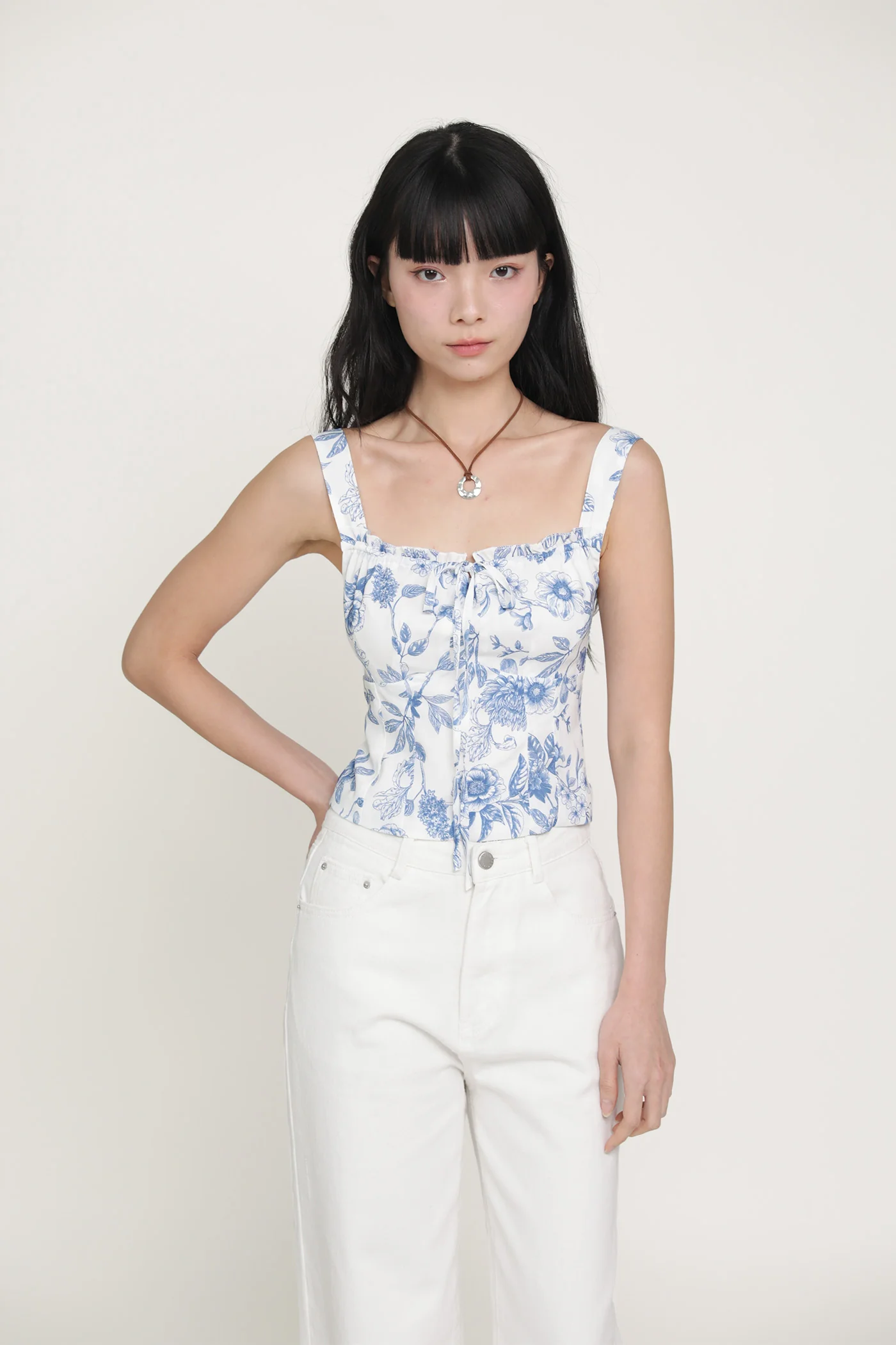 Elayne Frills Tie Front Top - Image 39